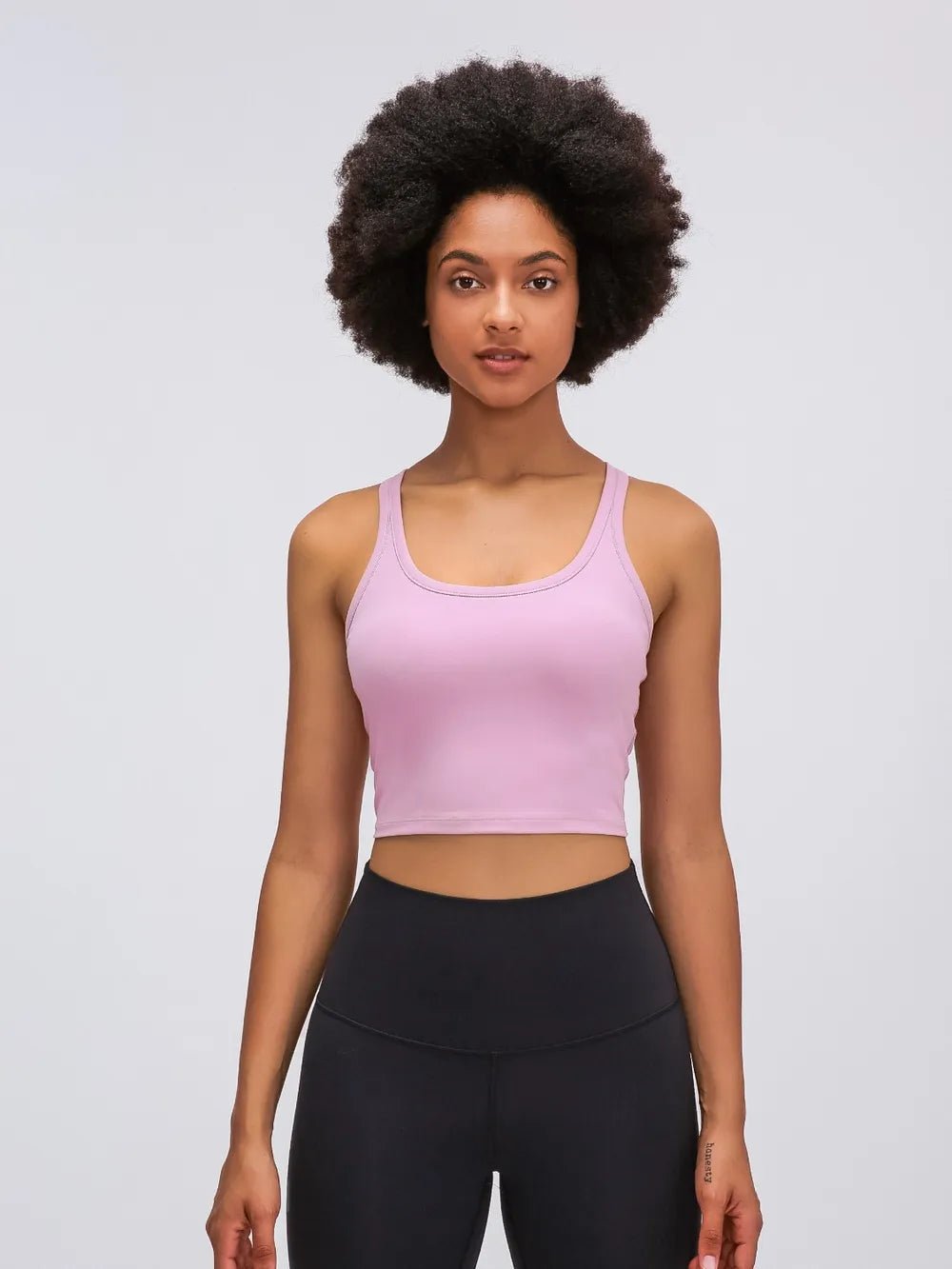 Millennia Scoop Neck Active Tank with Detachable Chest Pads - Flip Flop Dynasty