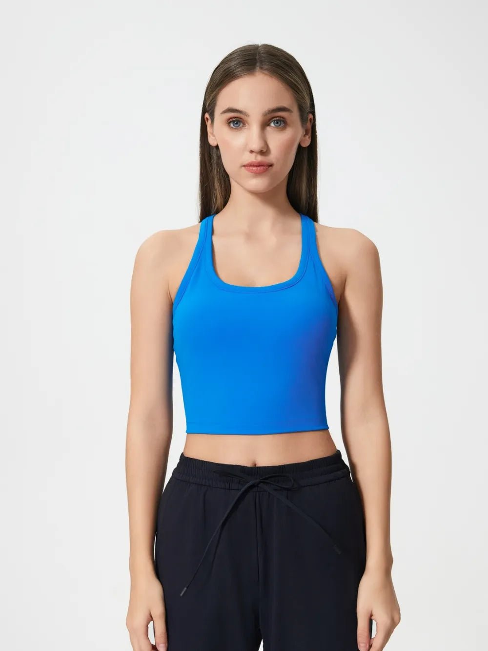 Millennia Scoop Neck Active Tank with Detachable Chest Pads - Flip Flop Dynasty