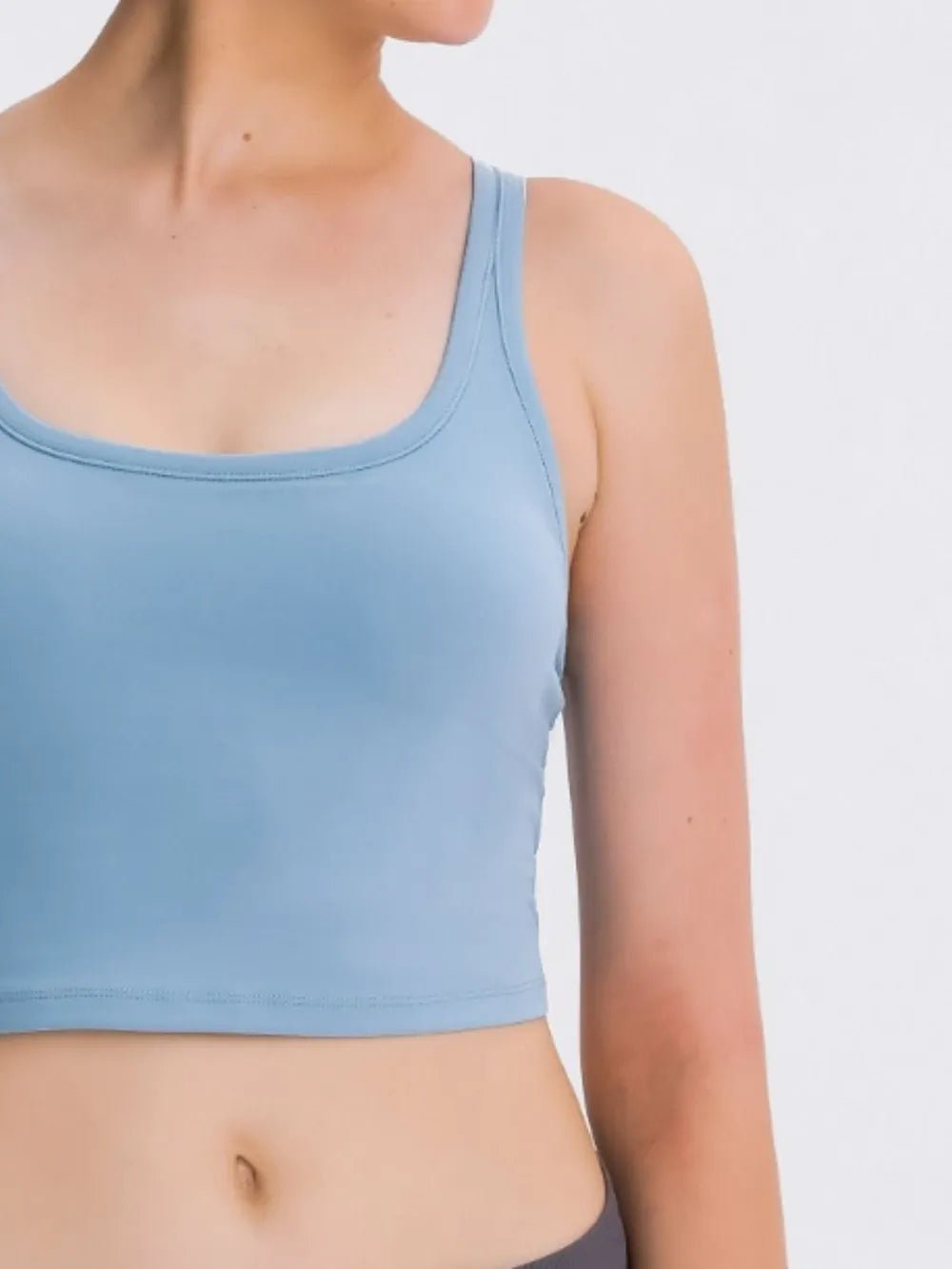 Millennia Scoop Neck Active Tank with Detachable Chest Pads - Flip Flop Dynasty