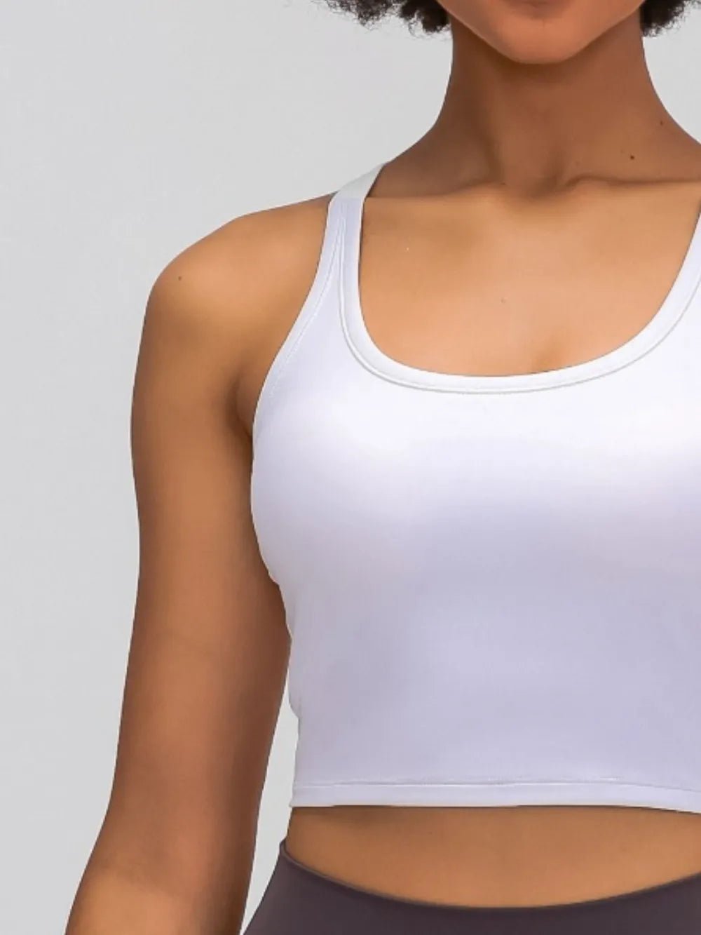 Millennia Scoop Neck Active Tank with Detachable Chest Pads - Flip Flop Dynasty