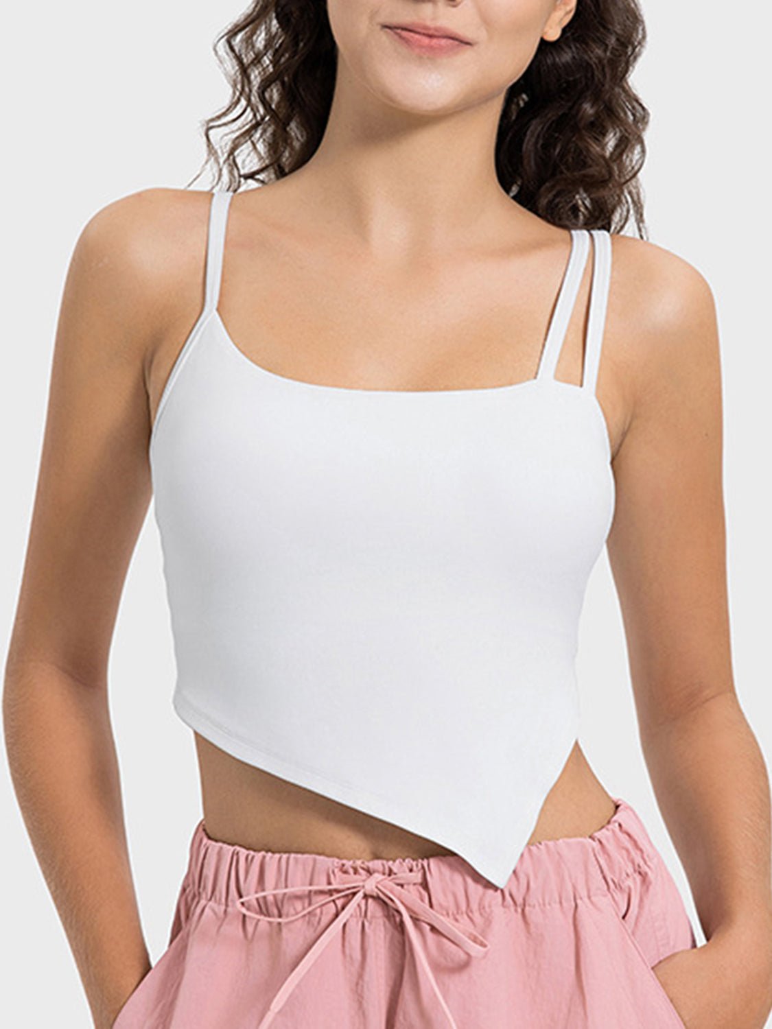 Millennia Slit Asymmetrical Neck Active Cami - Flip Flop Dynasty