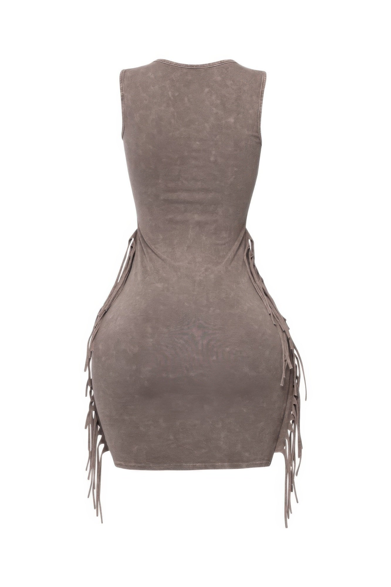 Mineral Washed Side Fringe Mini Dress - Flip Flop Dynasty