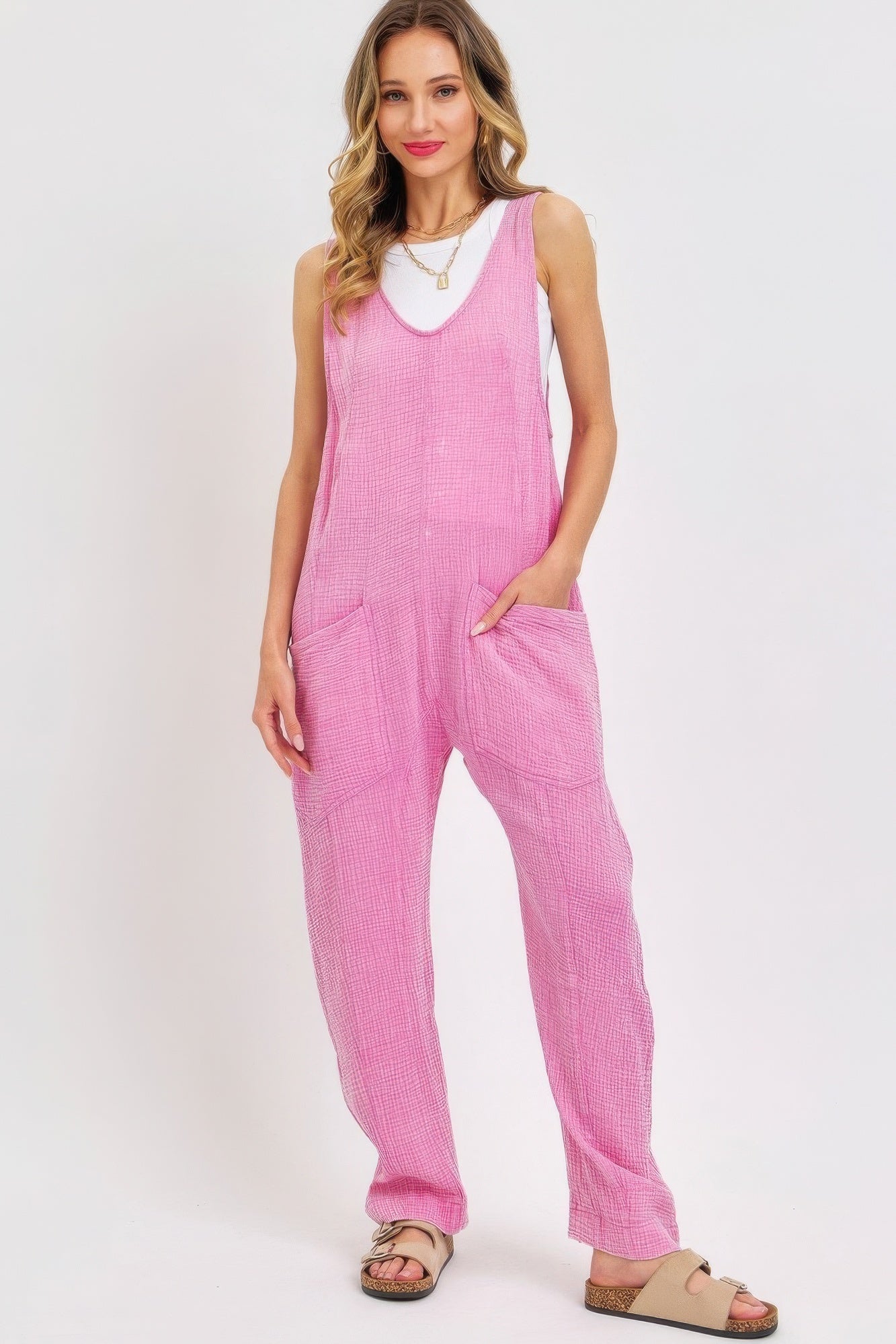 Mineral Washed Summer Jumpsuit - Flip Flop Dynasty