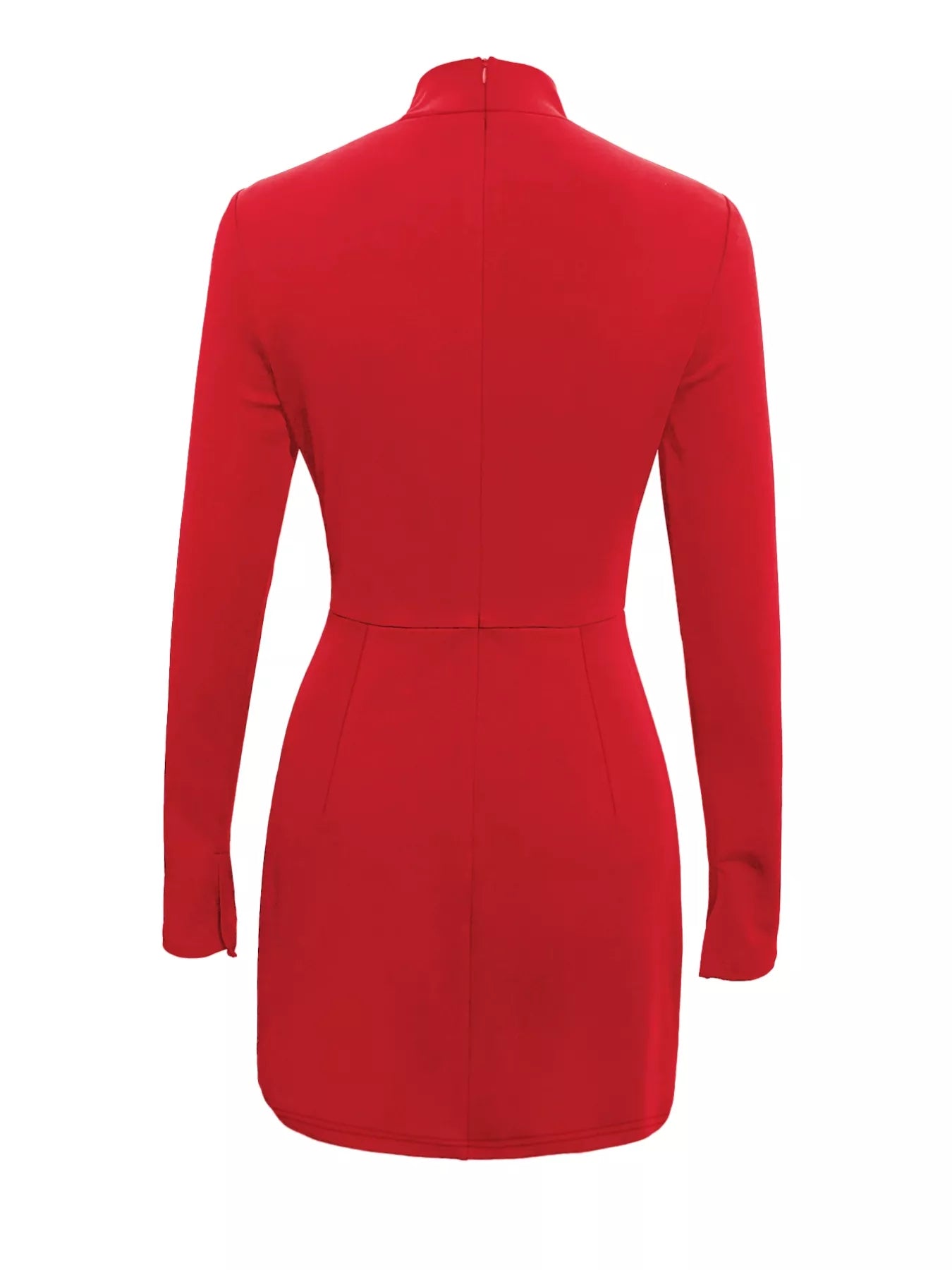 Mock Neck Long Sleeve Bodycon Dress - Flip Flop Dynasty