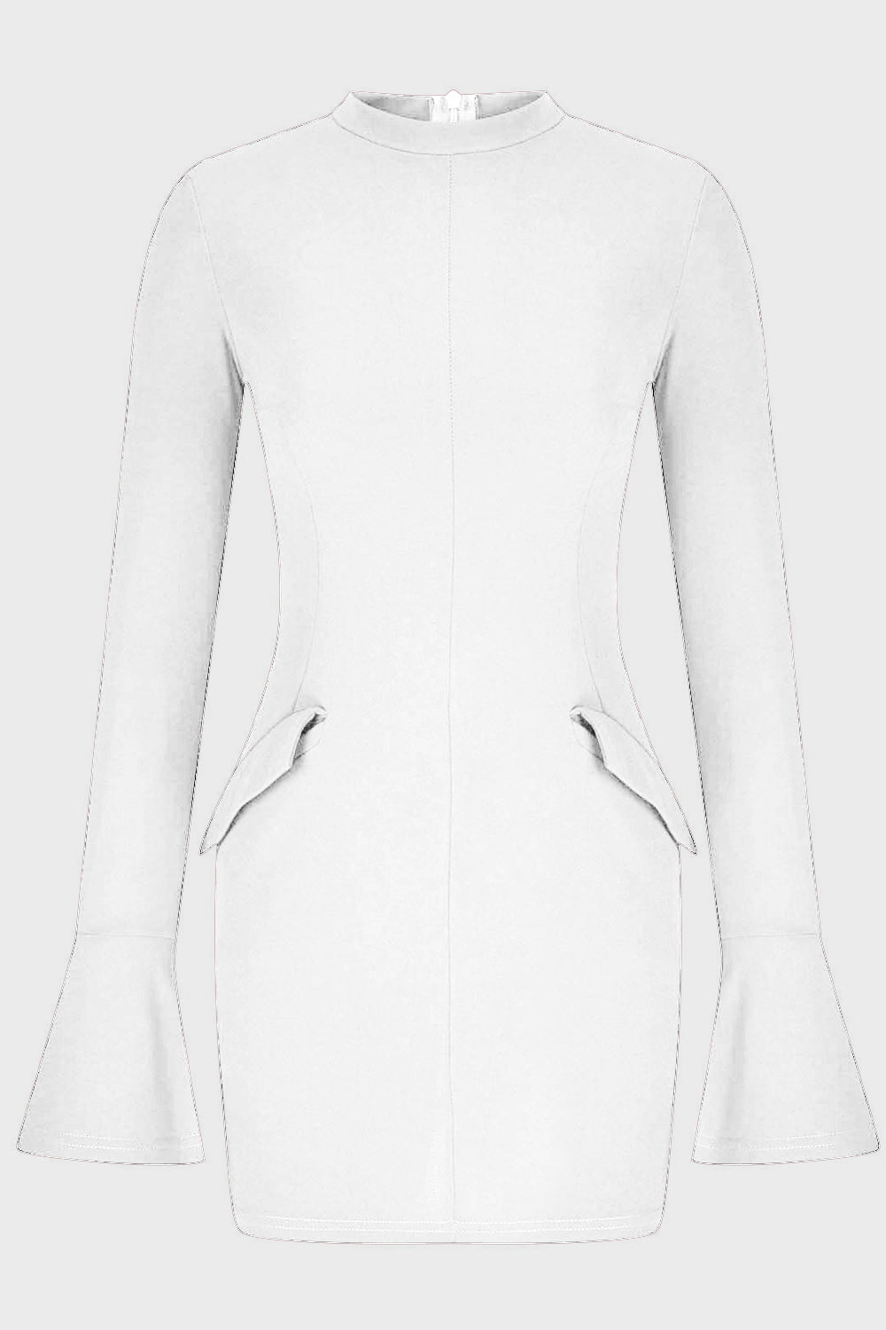 Mock Neck Long Sleeve Mini Dress - Flip Flop Dynasty