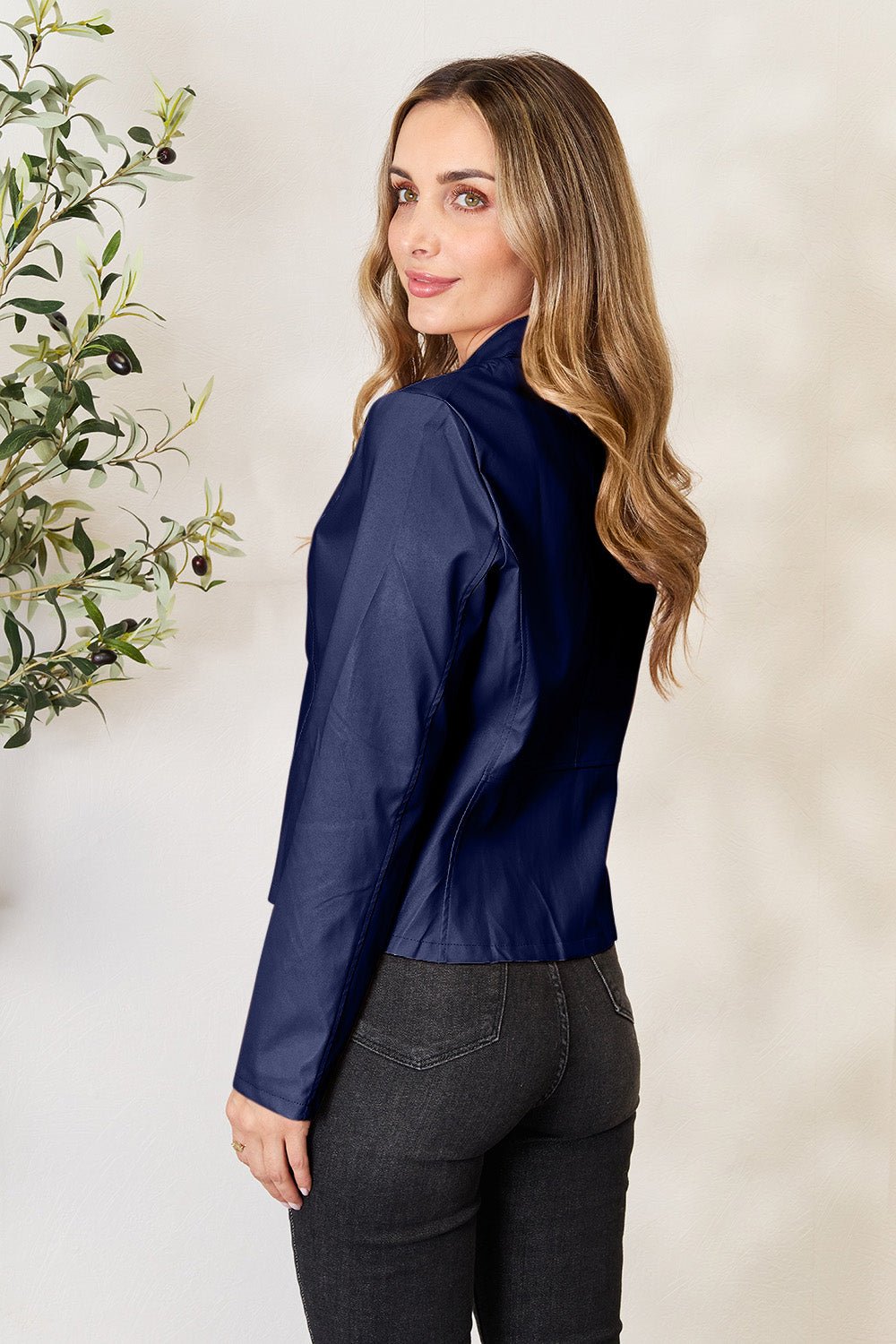 Mock Neck Zip Up Jacket - Flip Flop Dynasty