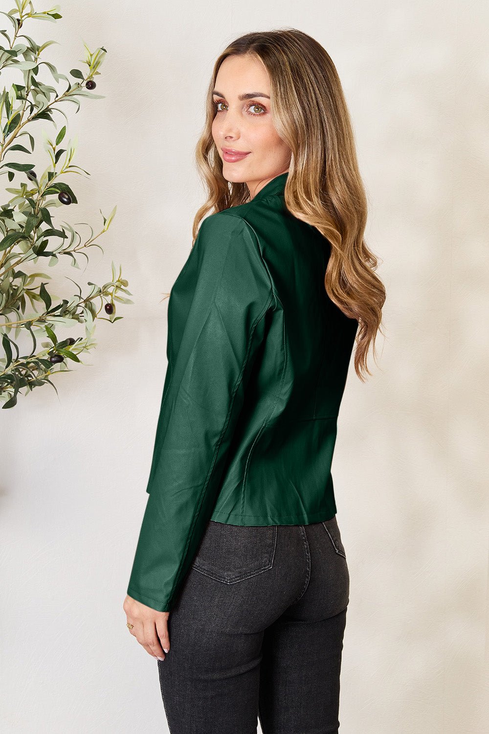 Mock Neck Zip Up Jacket - Flip Flop Dynasty