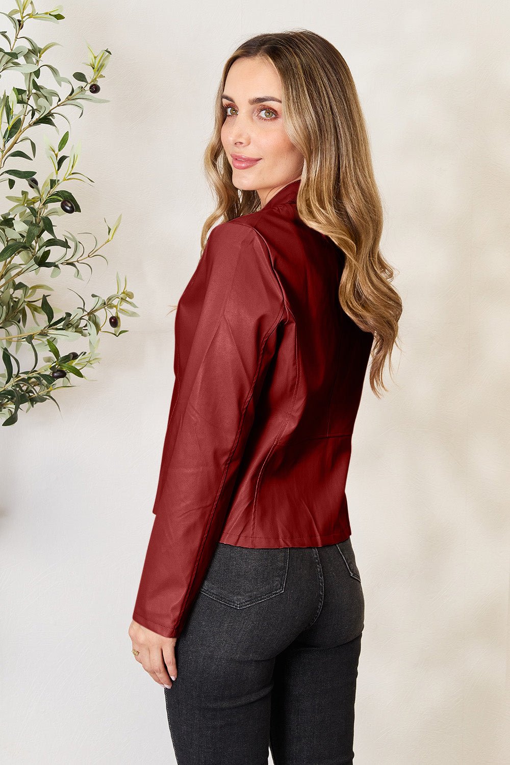 Mock Neck Zip Up Jacket - Flip Flop Dynasty