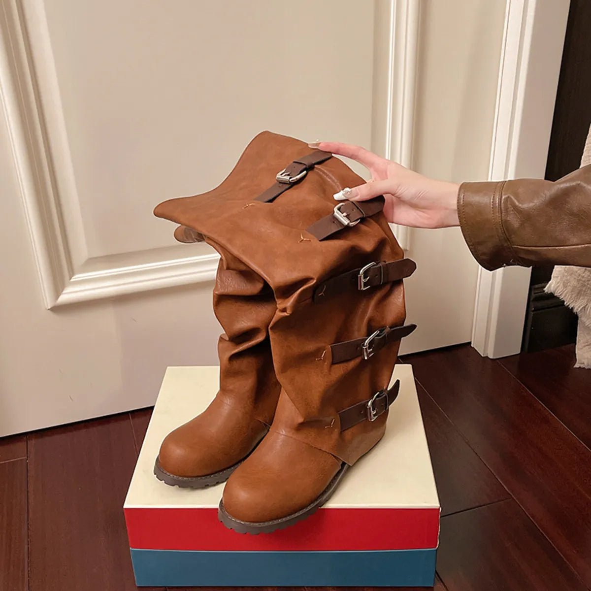 Multi - Buckle Knee - High Boots - Flip Flop Dynasty