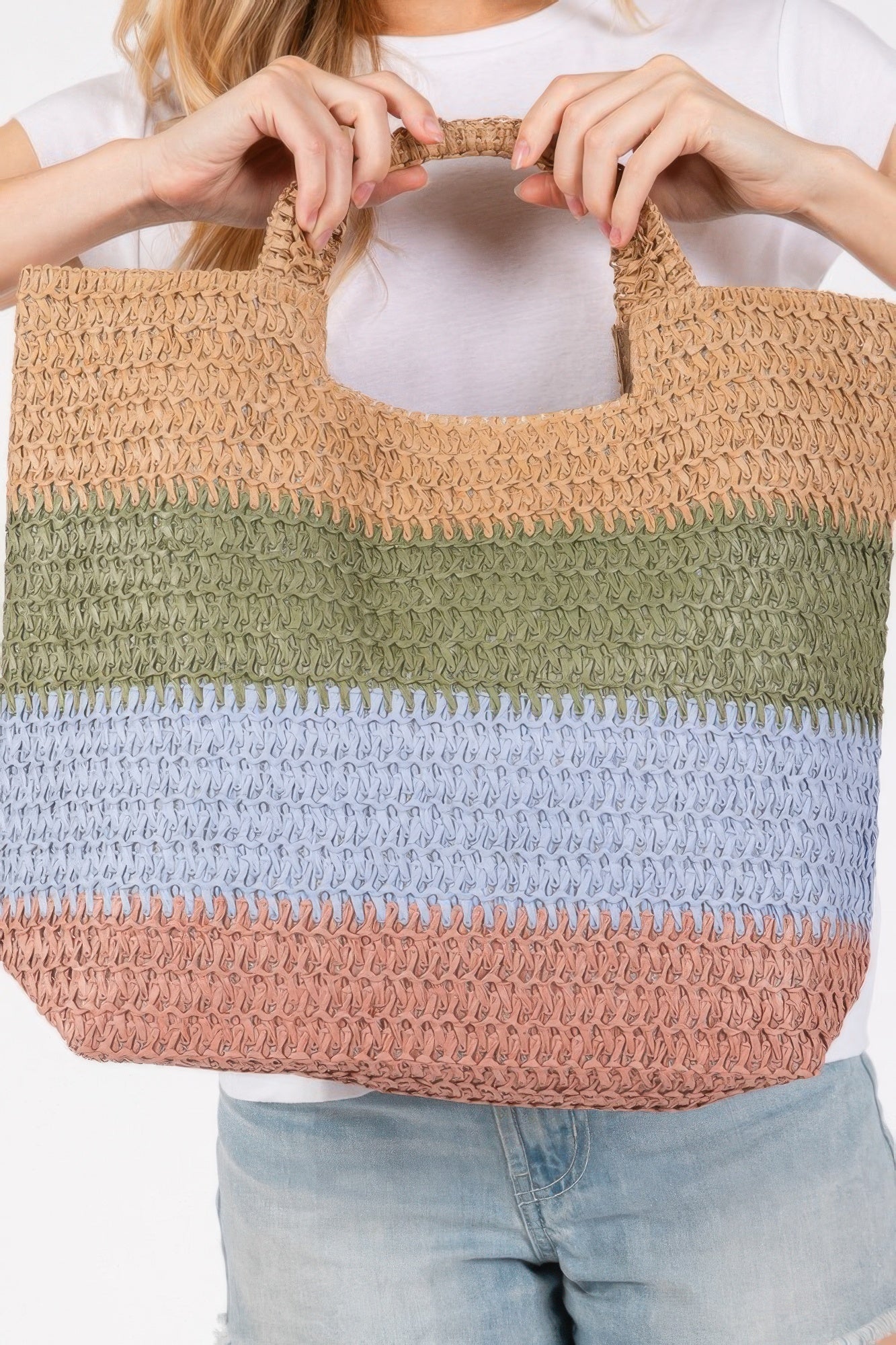 Multi Color Stripe Tote Bag - Flip Flop Dynasty