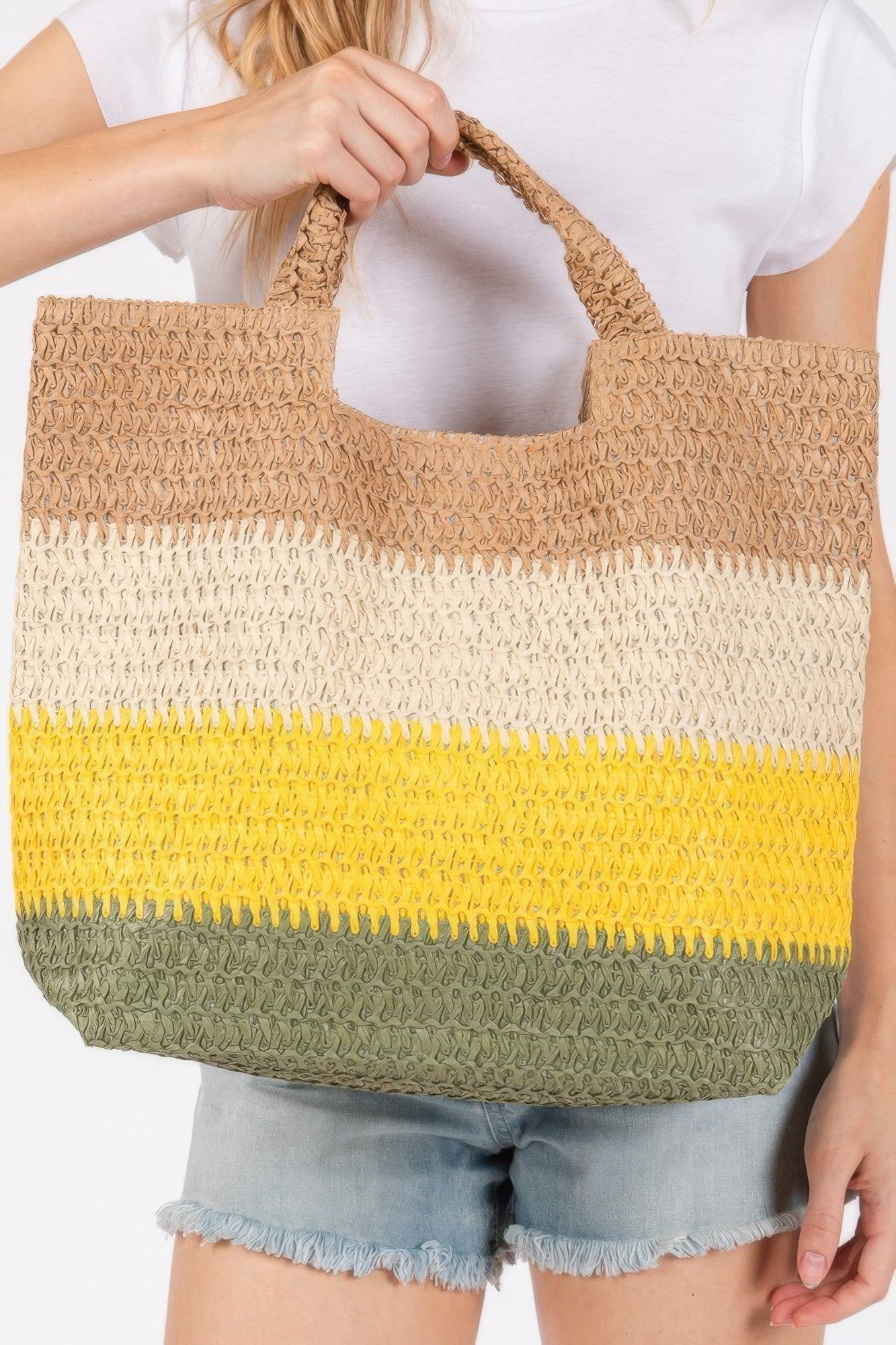 Multi Color Stripe Tote Bag - Flip Flop Dynasty