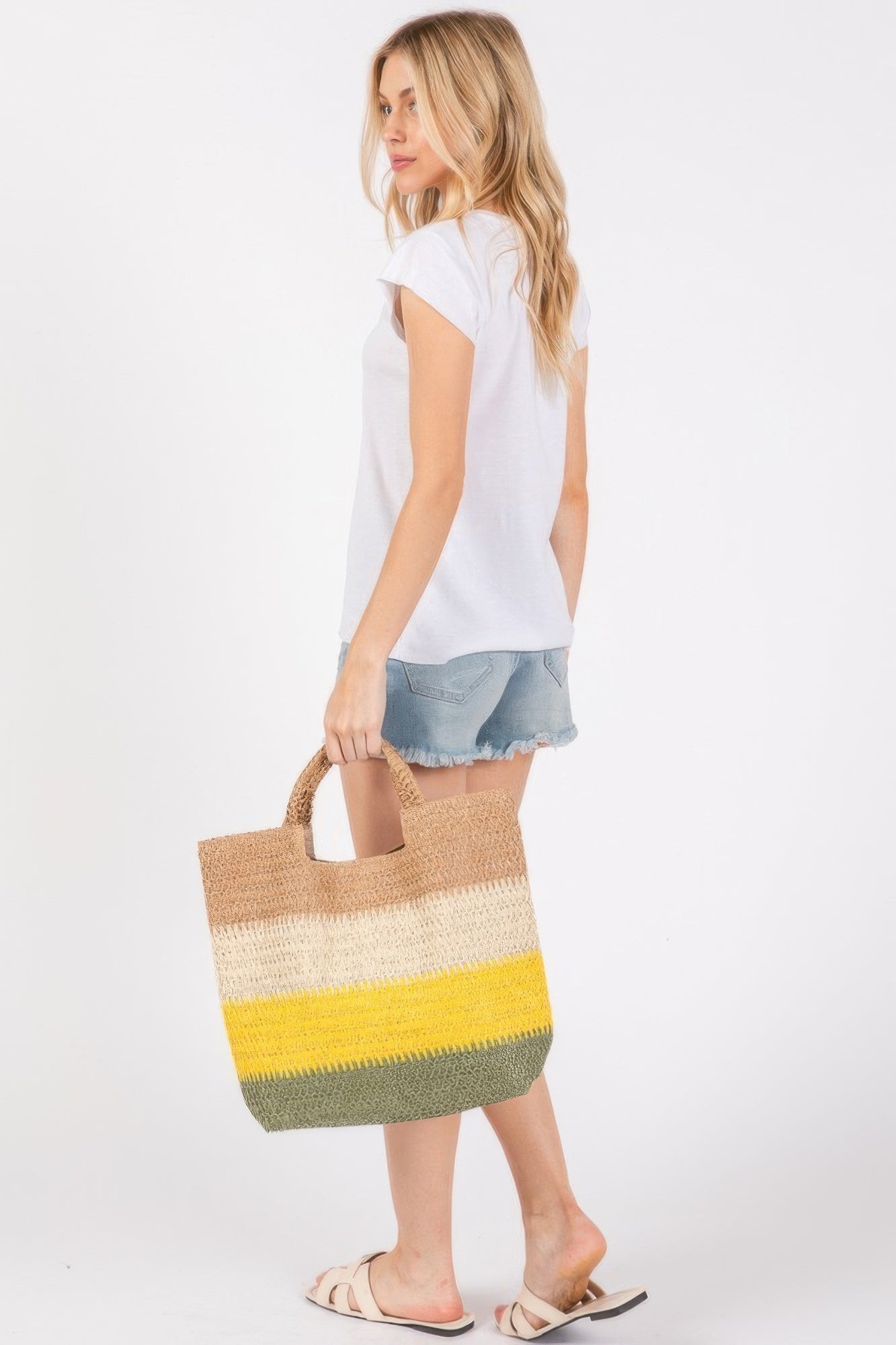 Multi Color Stripe Tote Bag - Flip Flop Dynasty