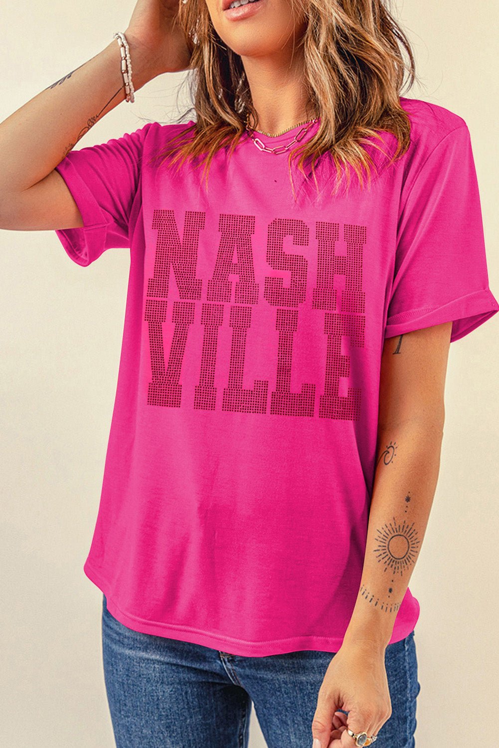 NASHVILLE Round Neck Short Sleeve T-Shirt - Flip Flop Dynasty