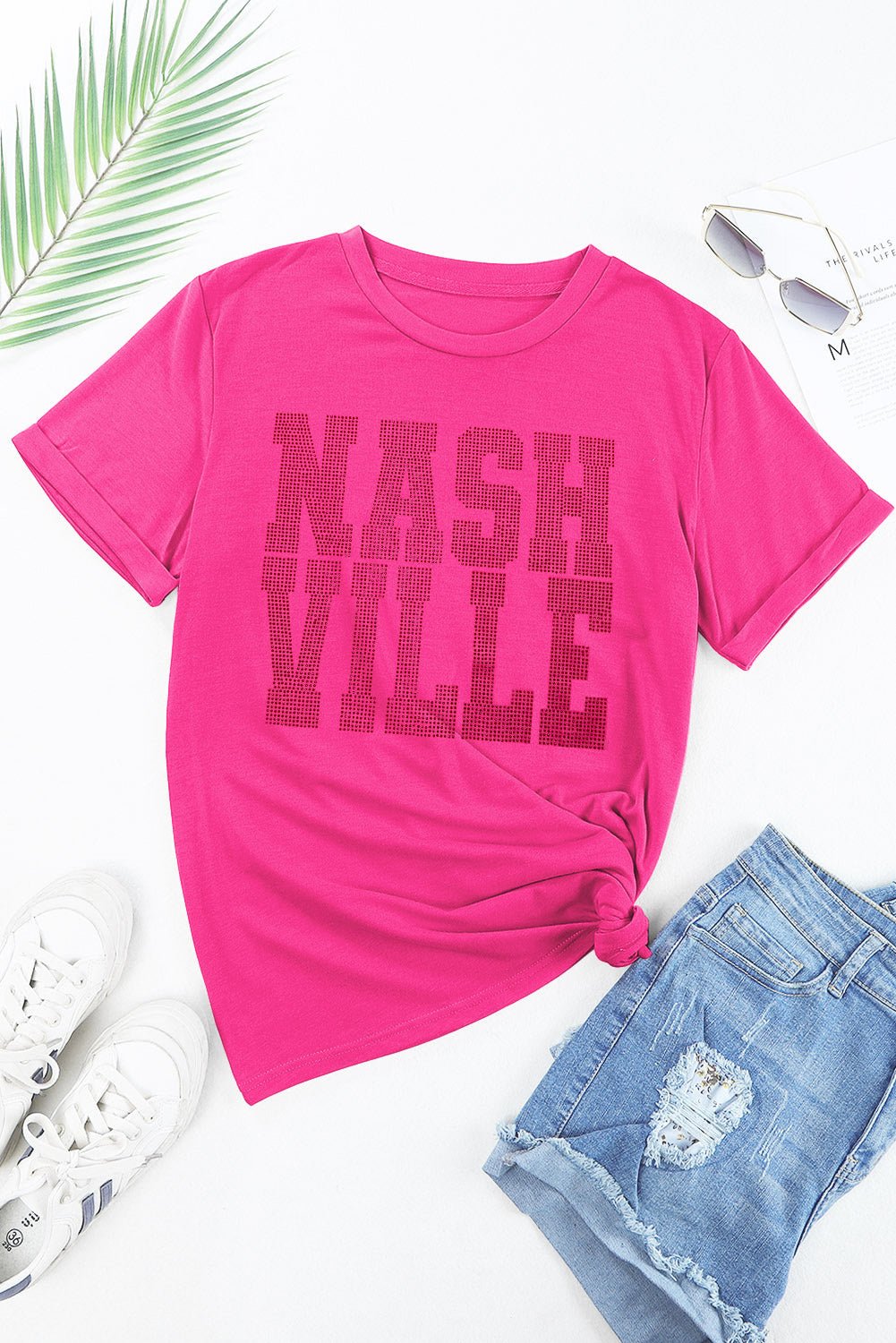 NASHVILLE Round Neck Short Sleeve T-Shirt - Flip Flop Dynasty
