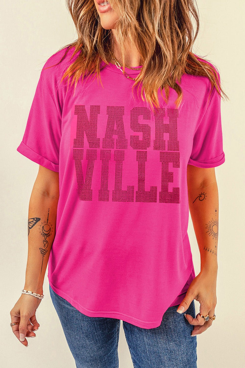 NASHVILLE Round Neck Short Sleeve T-Shirt - Flip Flop Dynasty
