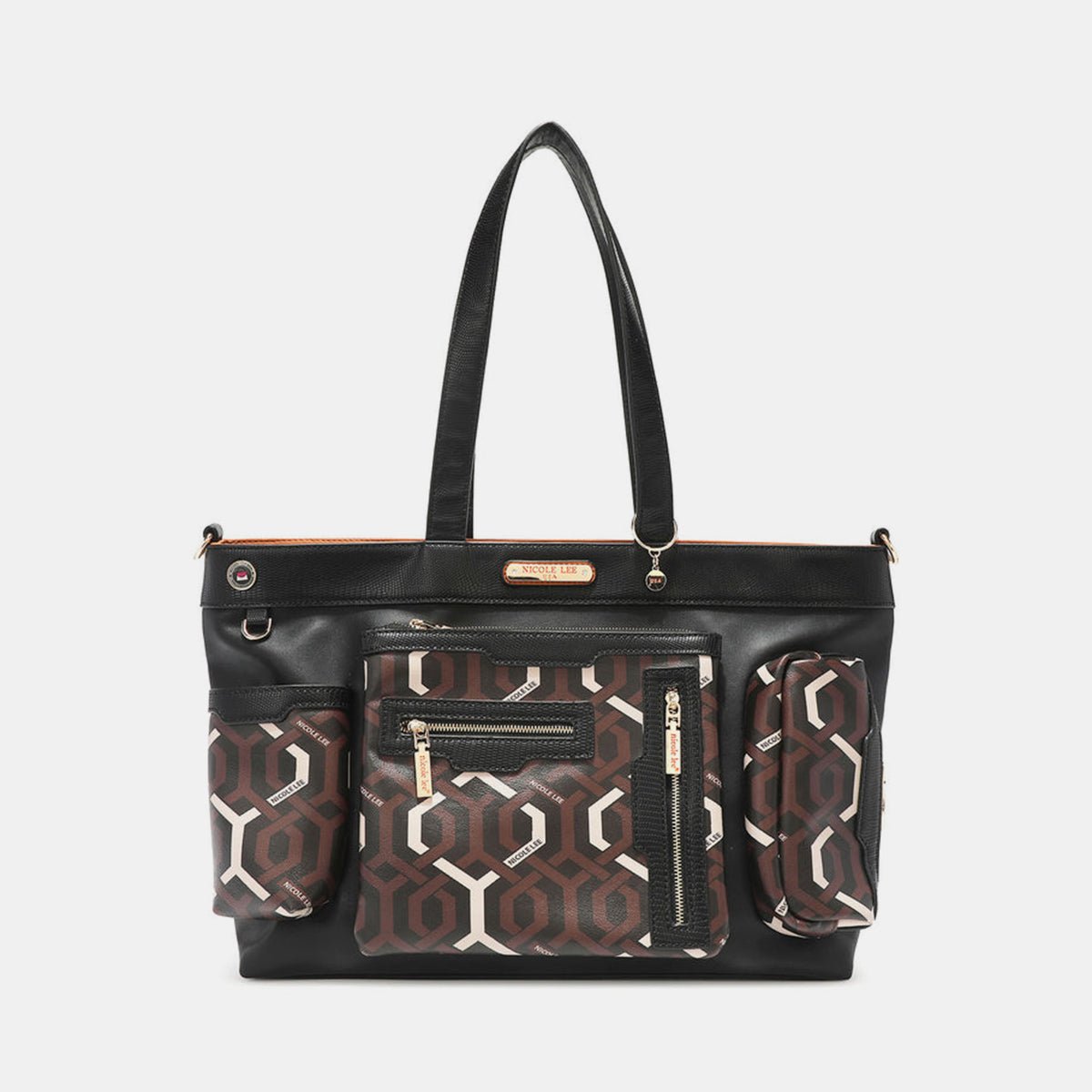 Nicole Lee USA Geometric Pattern Large Handbag - Flip Flop Dynasty