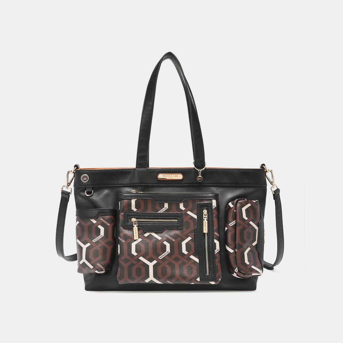 Nicole Lee USA Geometric Pattern Large Handbag - Flip Flop Dynasty