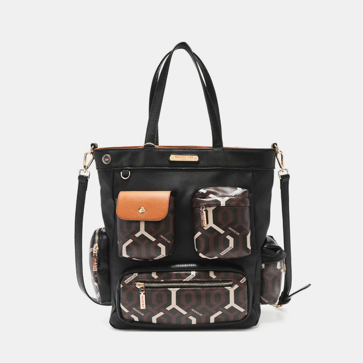 Nicole Lee USA Geometric Pattern Tote Bag - Flip Flop Dynasty