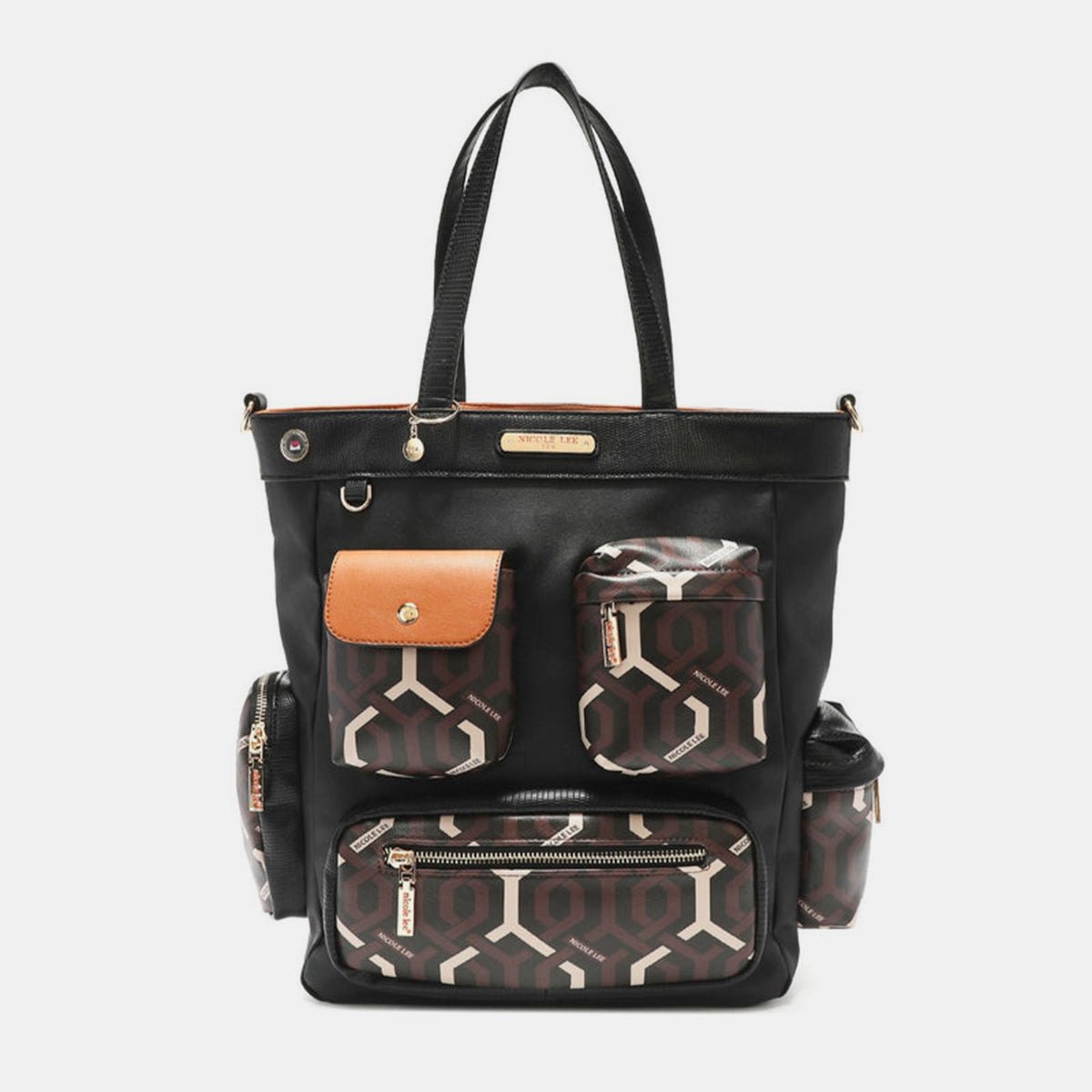 Nicole Lee USA Geometric Pattern Tote Bag - Flip Flop Dynasty