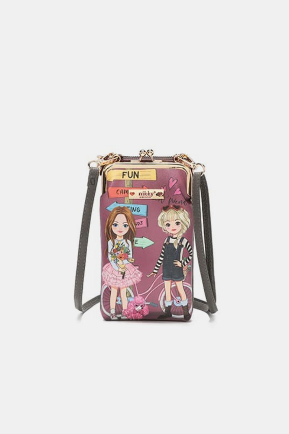 Nicole Lee USA Printed Crossbody Wallet - Flip Flop Dynasty