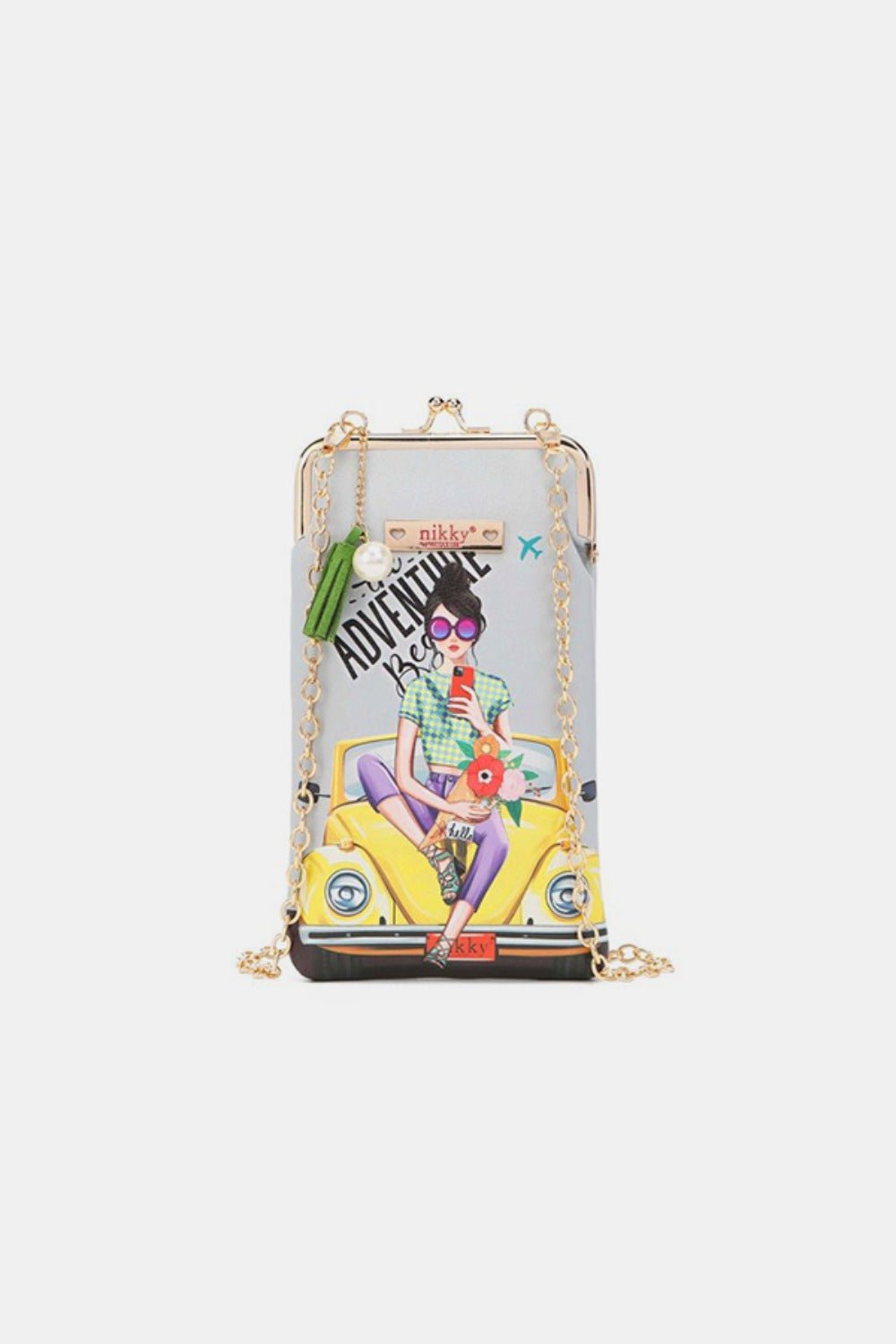 Nicole Lee USA Printed Kisslock Phone and Sunglass Purse - Flip Flop Dynasty