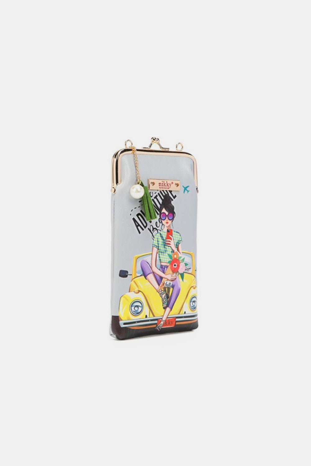 Nicole Lee USA Printed Kisslock Phone and Sunglass Purse - Flip Flop Dynasty