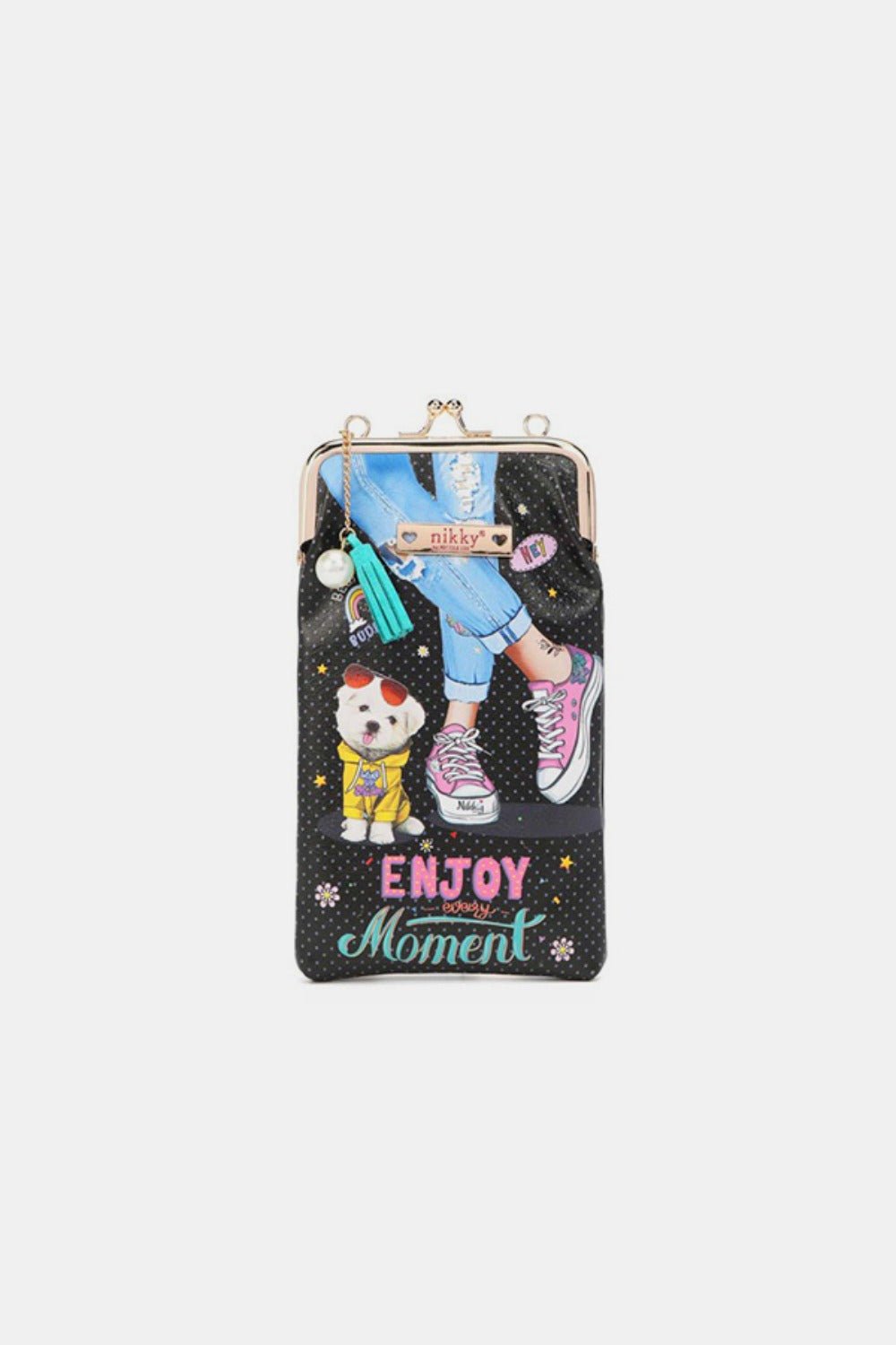 Nicole Lee USA Printed Kisslock Phone and Sunglass Purse - Flip Flop Dynasty