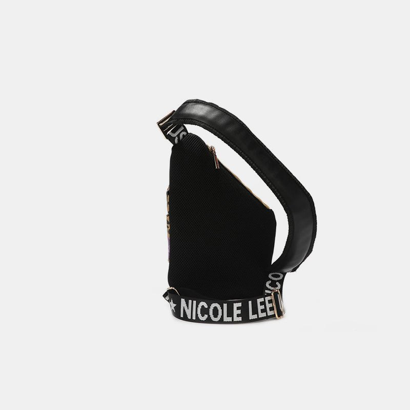 Nicole Lee USA Vegan Leather Leopard & Lip Pattern Crossbody Bag - Flip Flop Dynasty