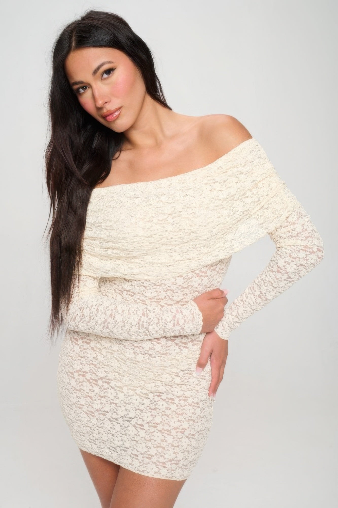 Off Shoulder Lace Dress - Flip Flop Dynasty