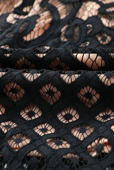 Off - Shoulder Long Sleeve Lace Dress - Flip Flop Dynasty