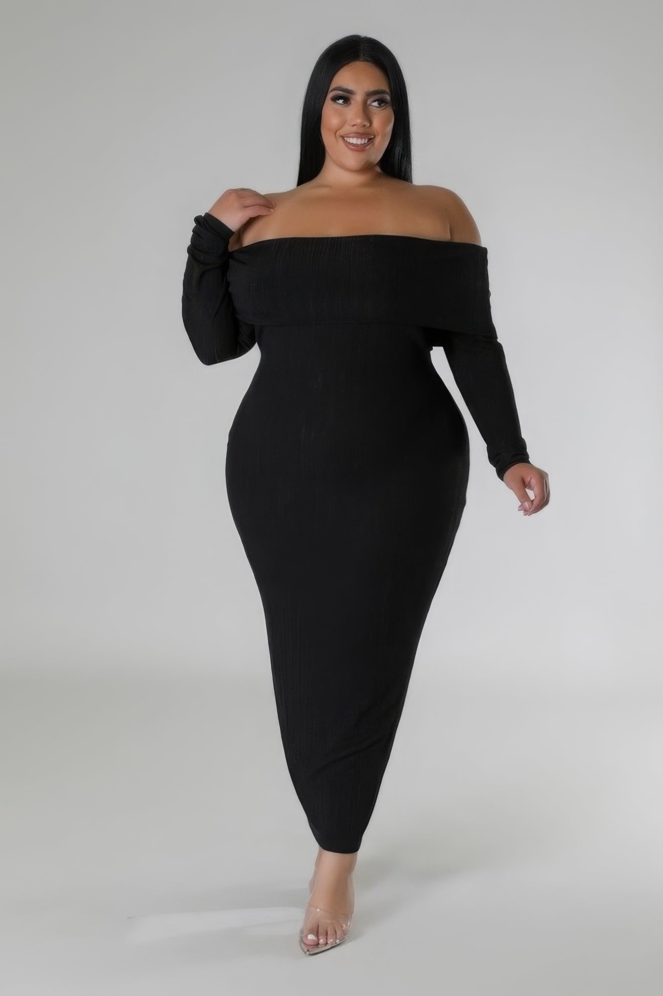 Off Shoulders Stretch Dress - Flip Flop Dynasty