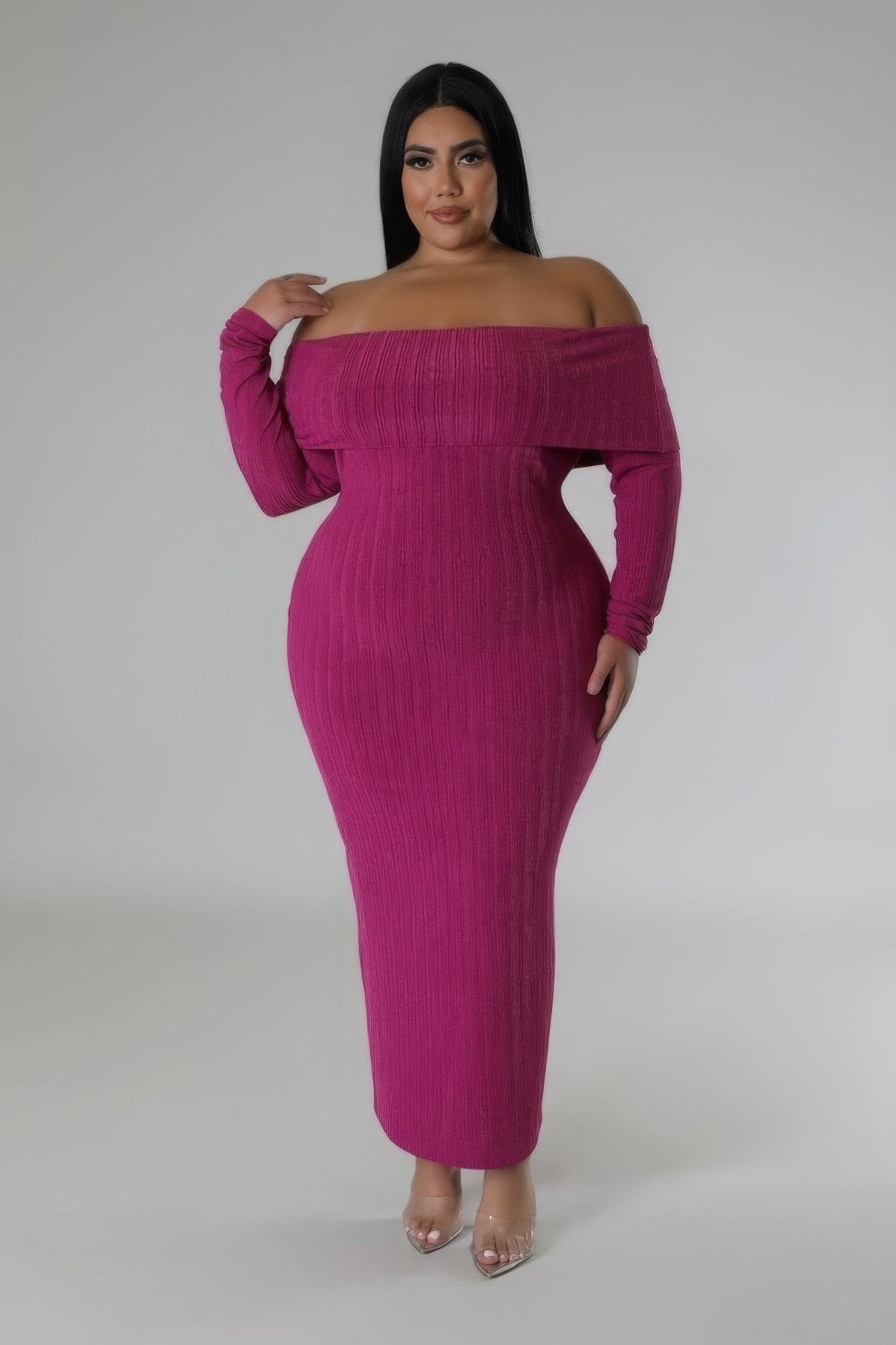 Off Shoulders Stretch Dress - Flip Flop Dynasty