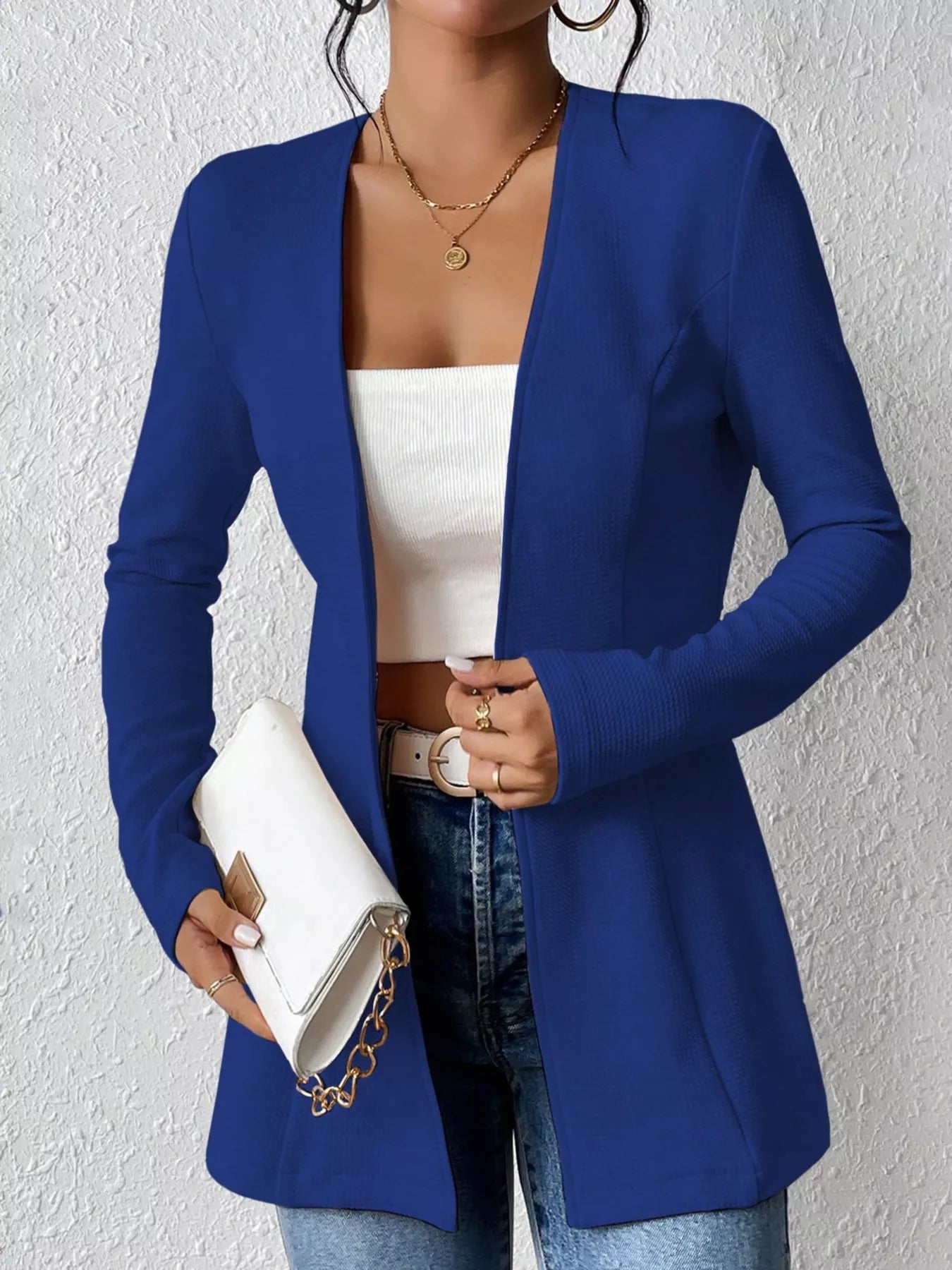 One Button Long Sleeve Blazer - Flip Flop Dynasty