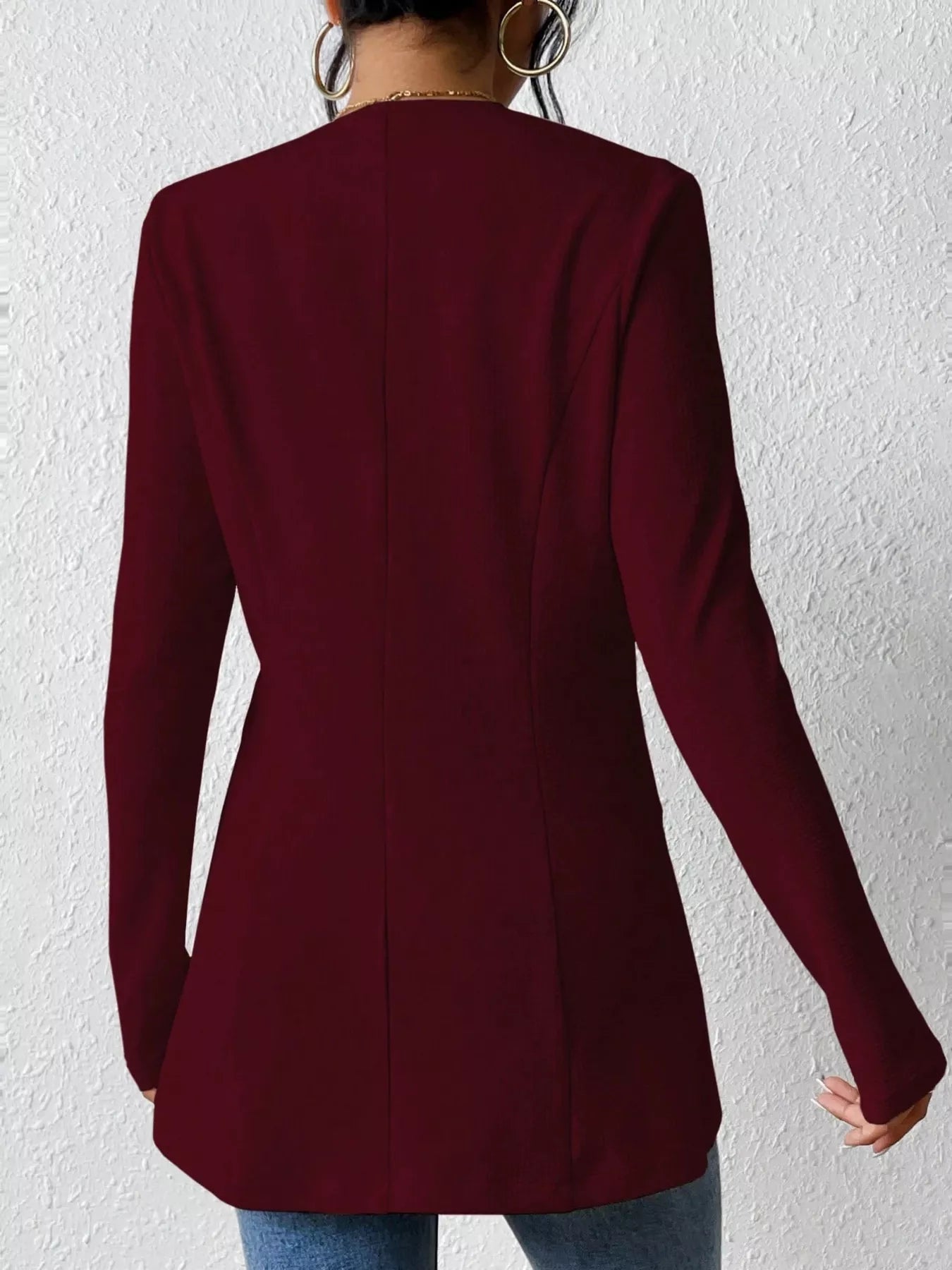 One Button Long Sleeve Blazer - Flip Flop Dynasty