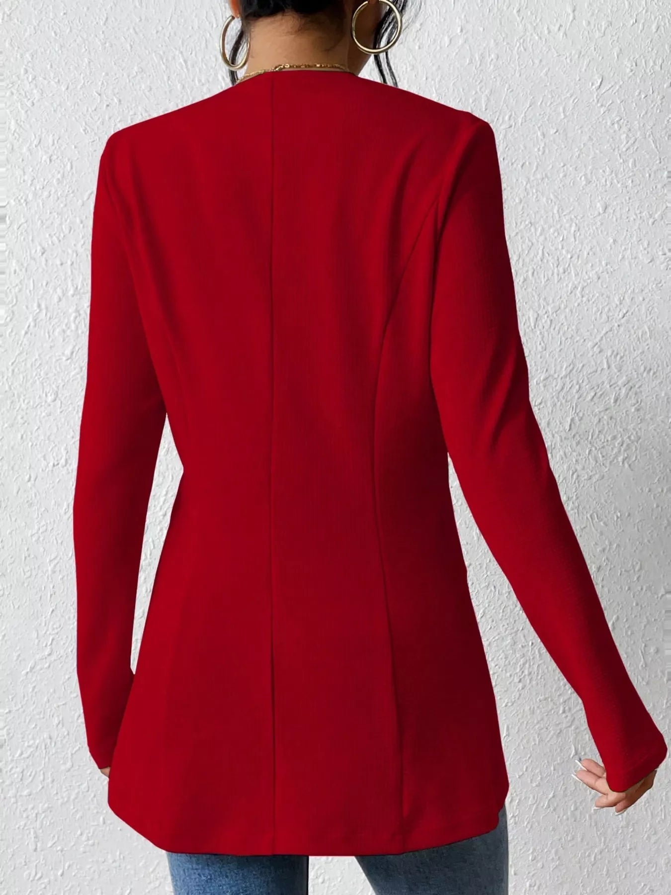 One Button Long Sleeve Blazer - Flip Flop Dynasty