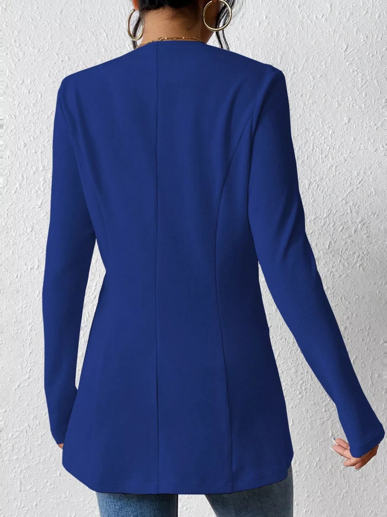 One Button Long Sleeve Blazer - Flip Flop Dynasty