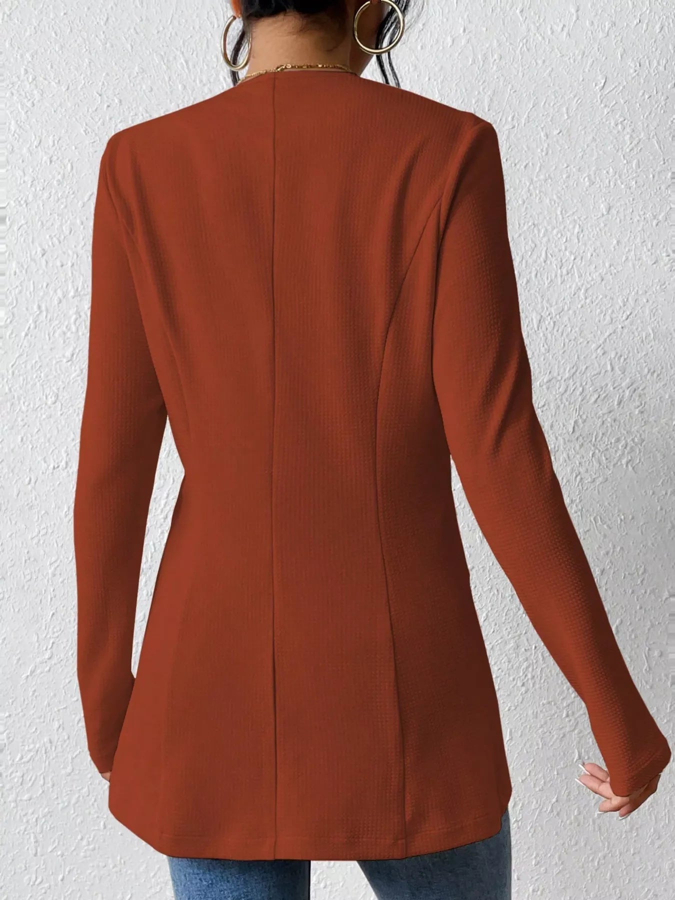 One Button Long Sleeve Blazer - Flip Flop Dynasty