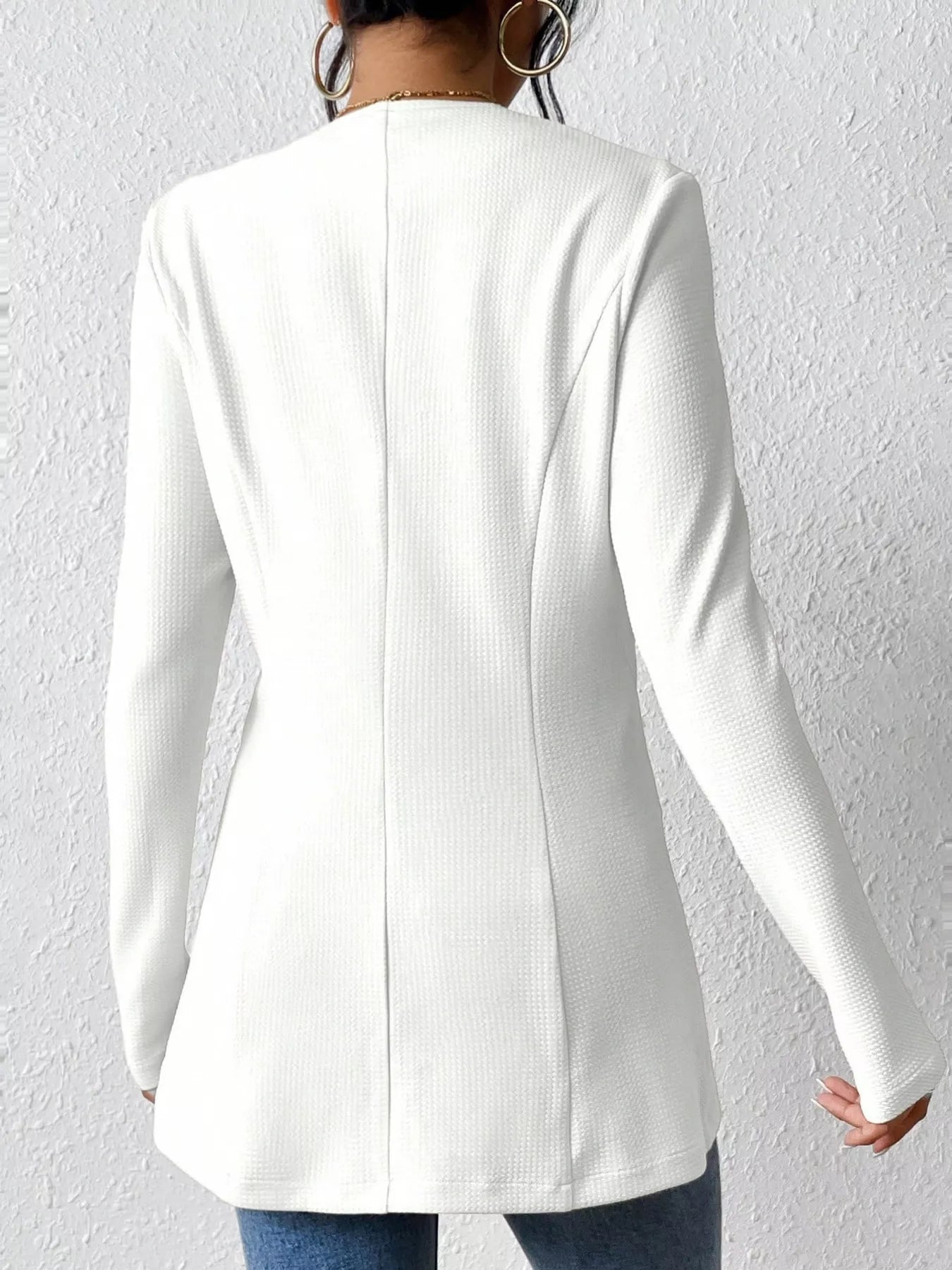 One Button Long Sleeve Blazer - Flip Flop Dynasty