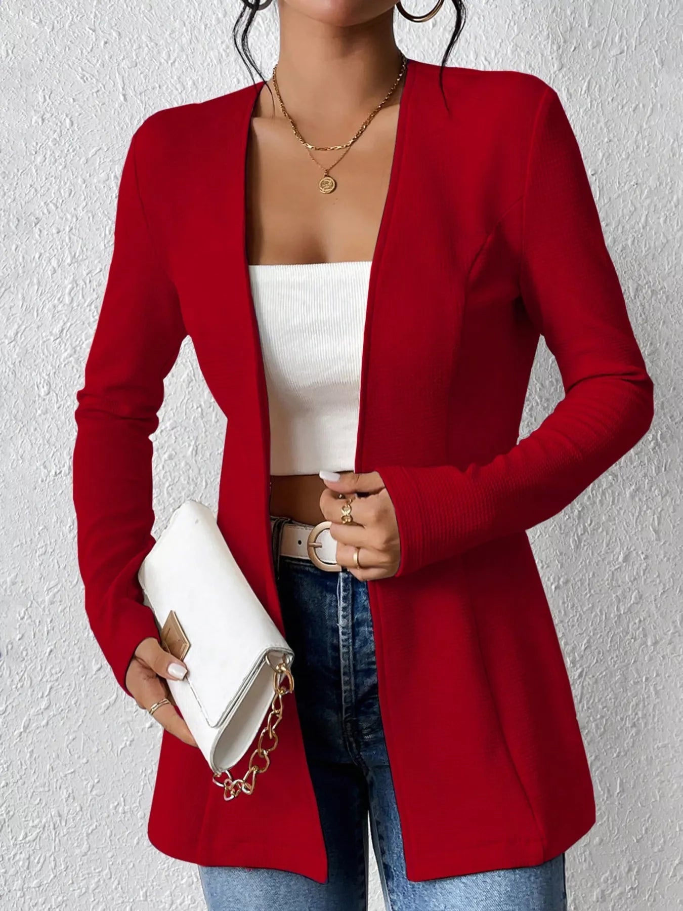 One Button Long Sleeve Blazer - Flip Flop Dynasty