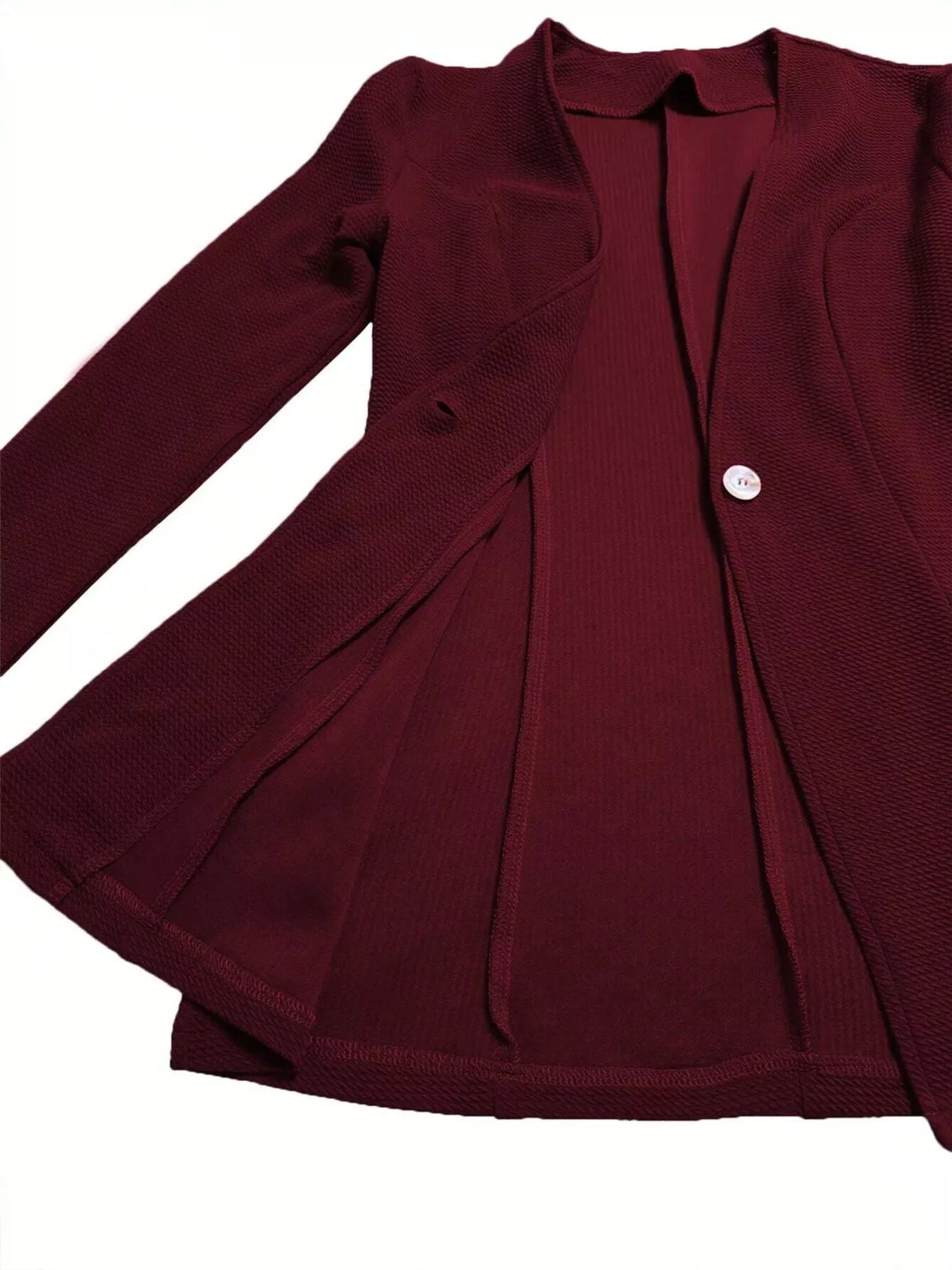 One Button Long Sleeve Blazer - Flip Flop Dynasty