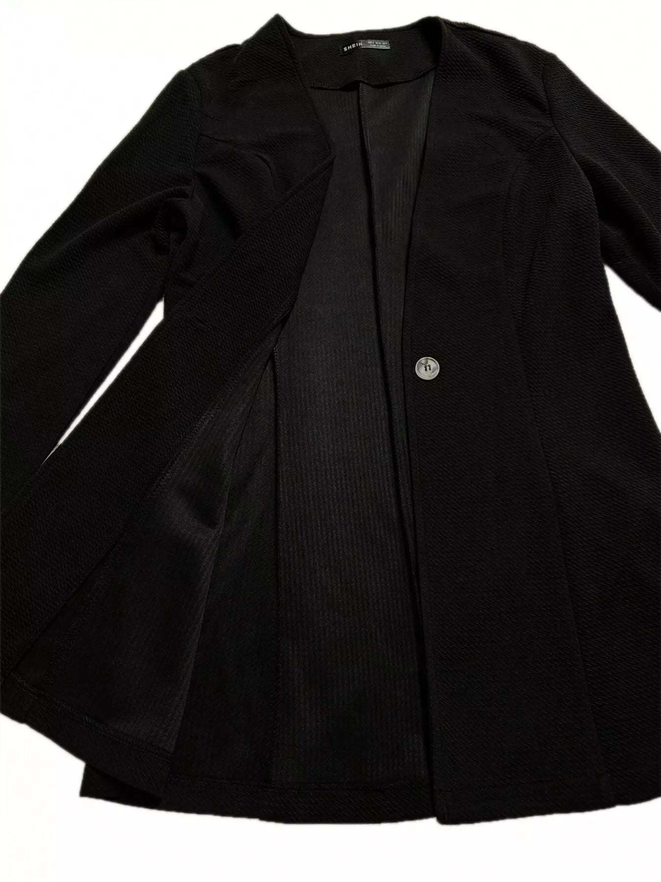 One Button Long Sleeve Blazer - Flip Flop Dynasty