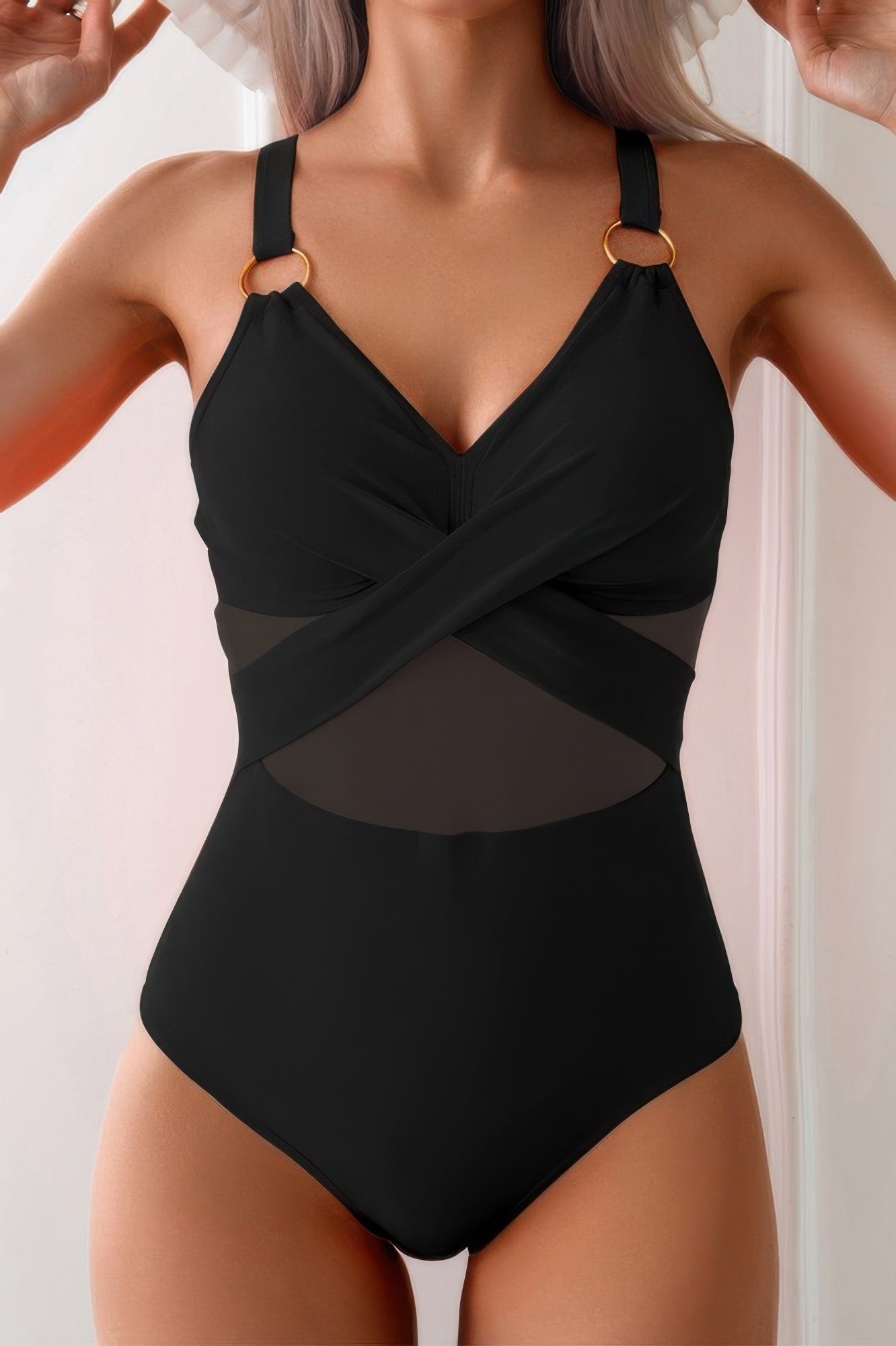 One Piece Cross Lace Adjustable Straps Swimsuits - Flip Flop Dynasty