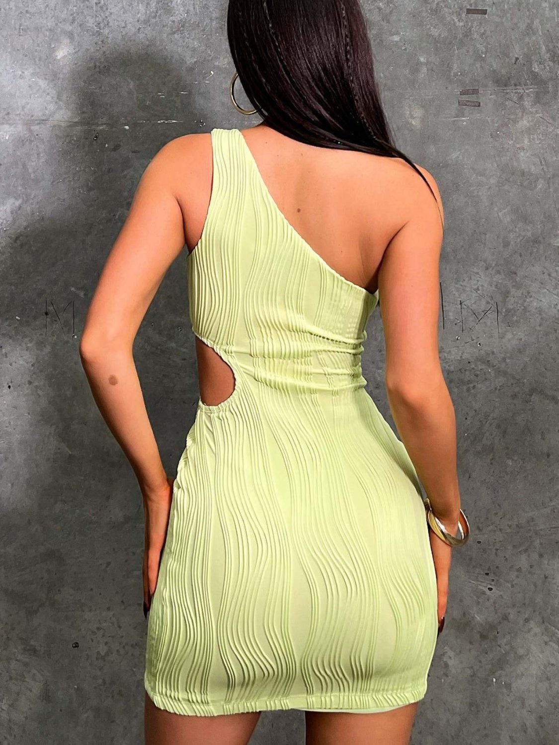 One Shoulder Cutout Mini Dress - Flip Flop Dynasty