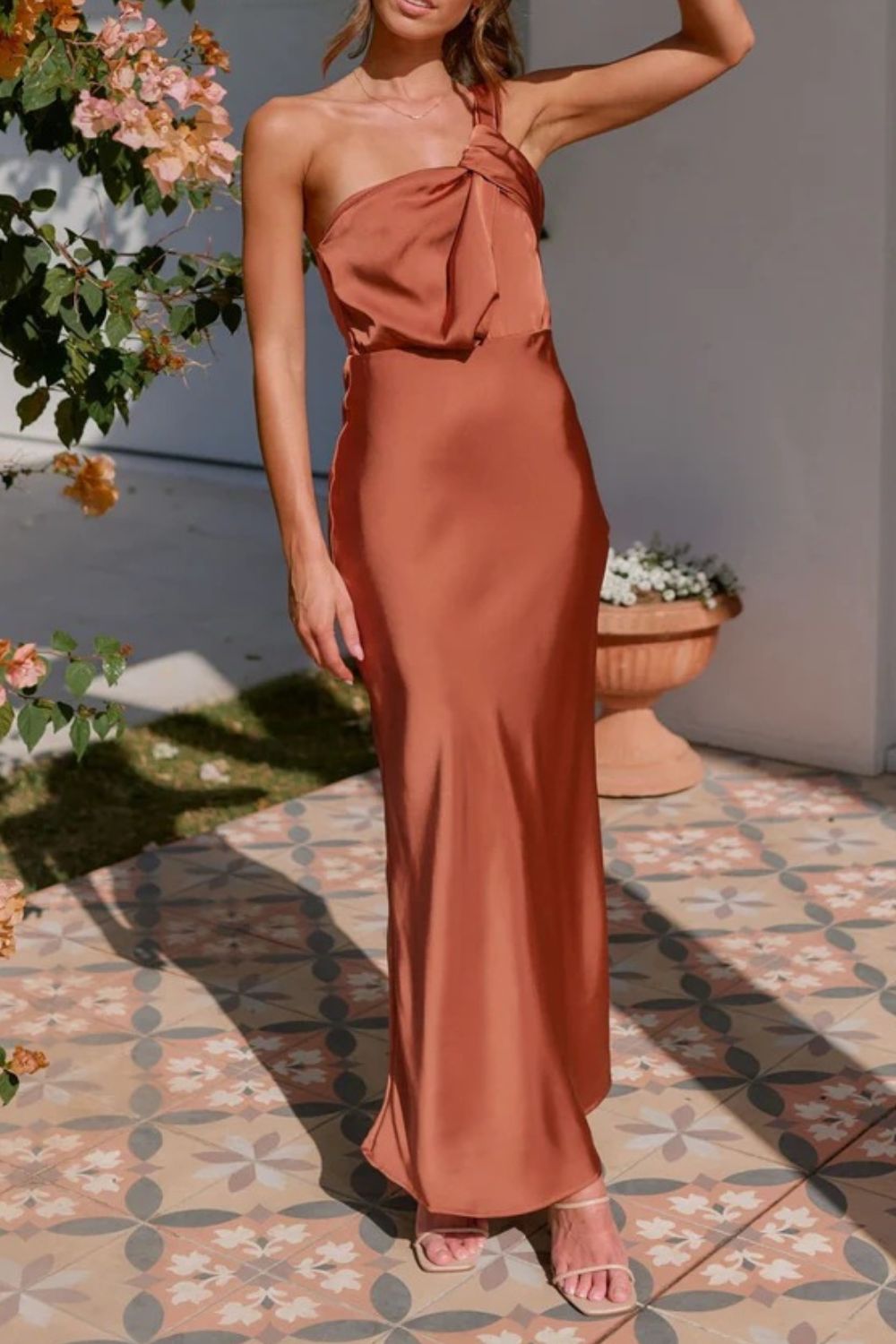 One Shoulder Sleeveless Maxi Dress - Flip Flop Dynasty