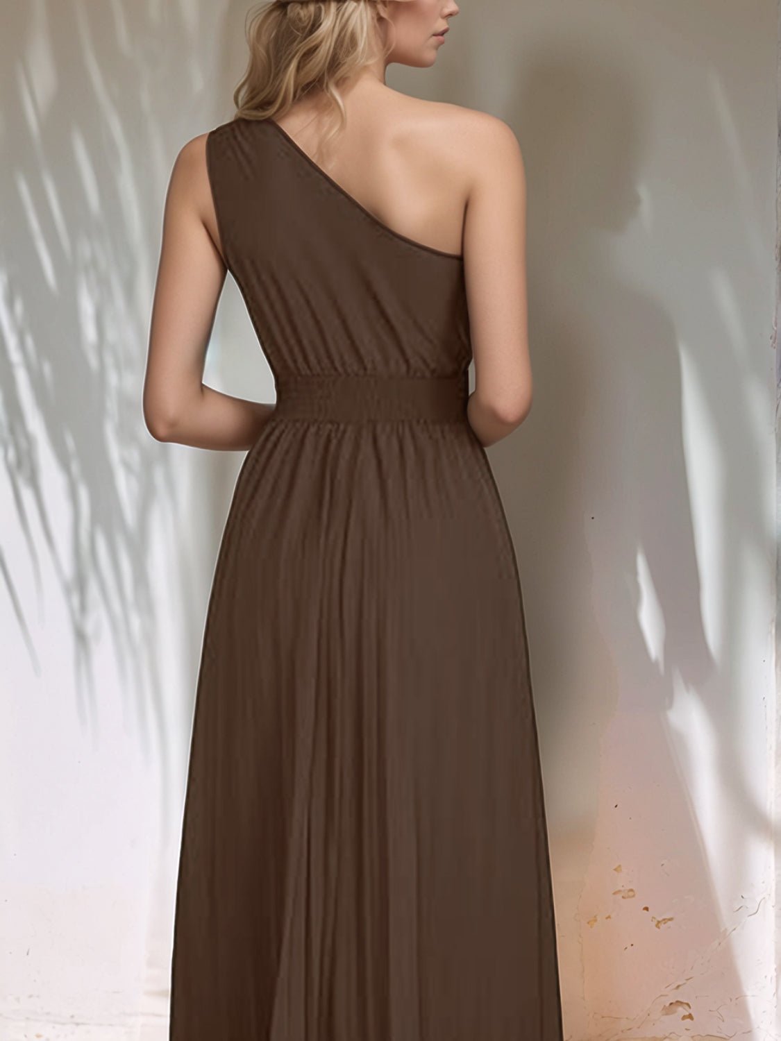 One Shoulder Sleeveless Midi Dress - Flip Flop Dynasty
