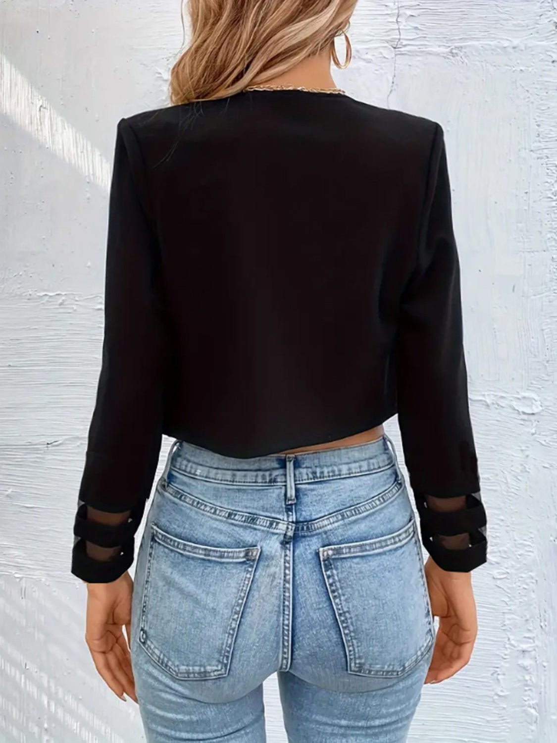 Open Front Long Sleeve Jacket - Flip Flop Dynasty