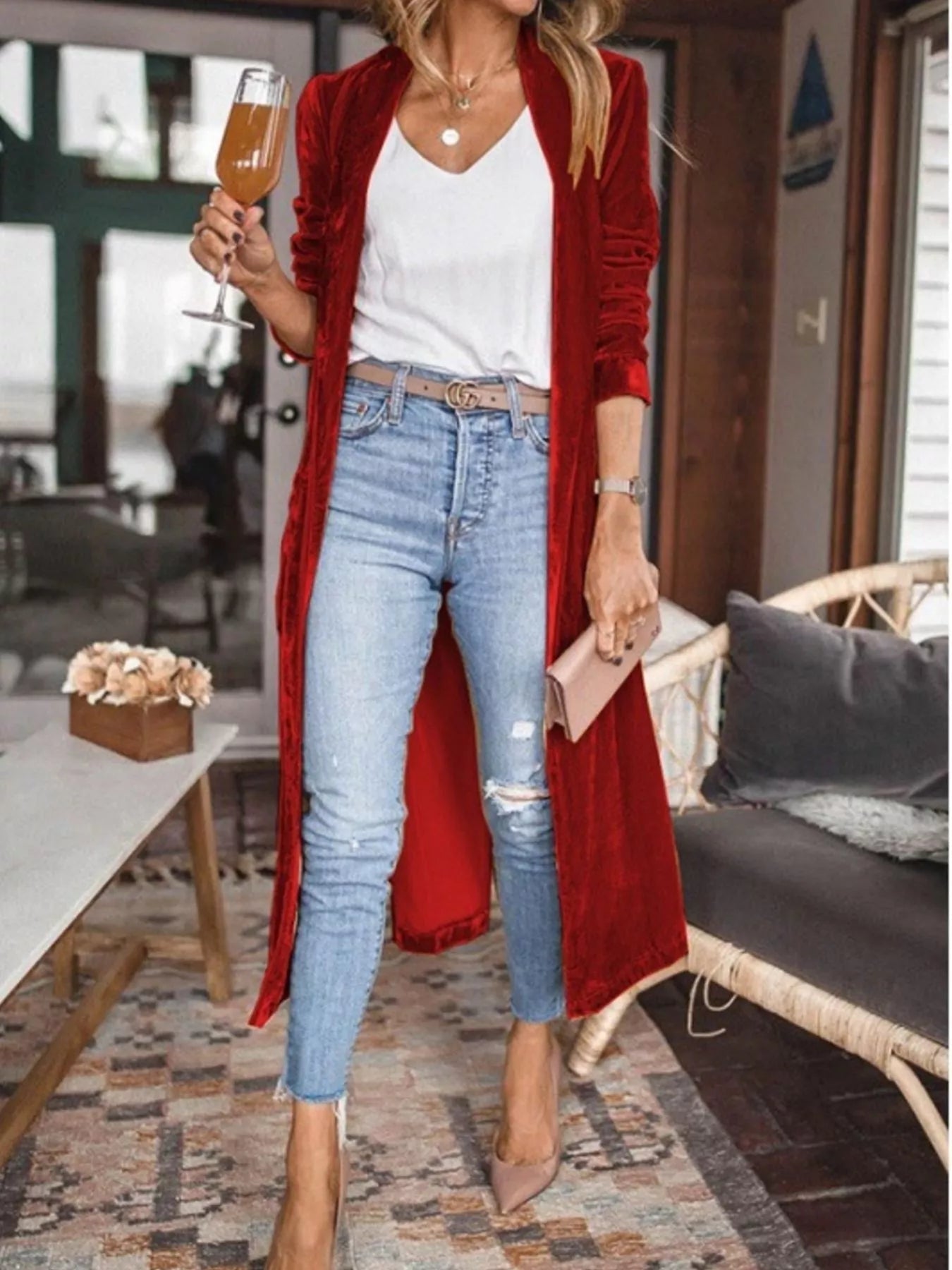 Open Front Long Sleeve Longline Cardigan - Flip Flop Dynasty