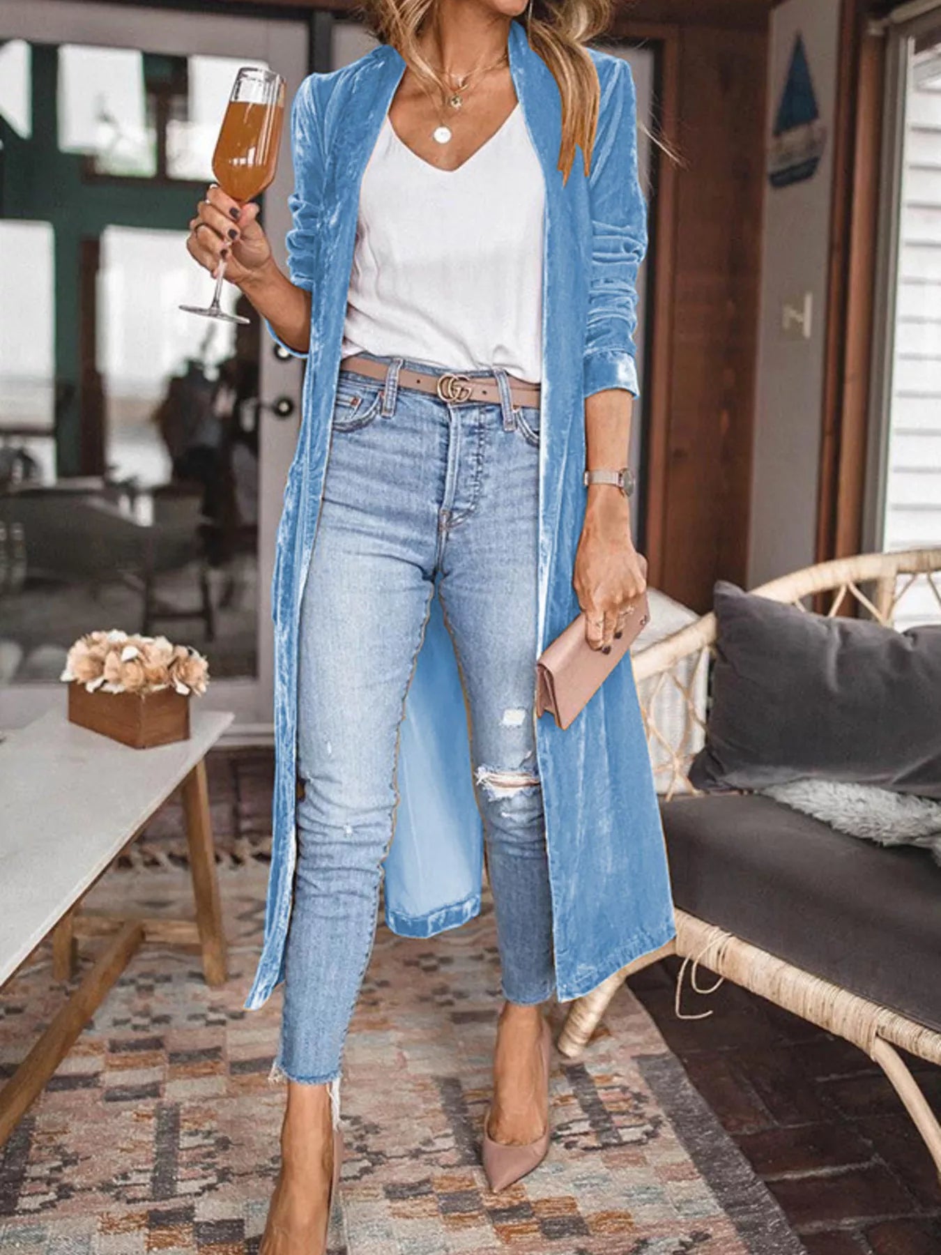 Open Front Long Sleeve Longline Cardigan - Flip Flop Dynasty