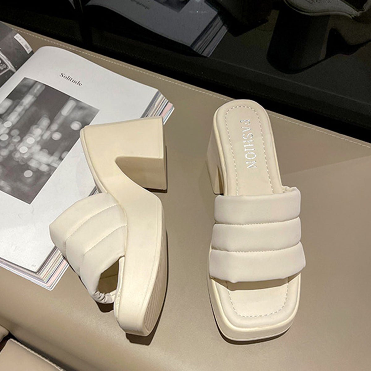 Open Toe Block Heel Sandals - Flip Flop Dynasty