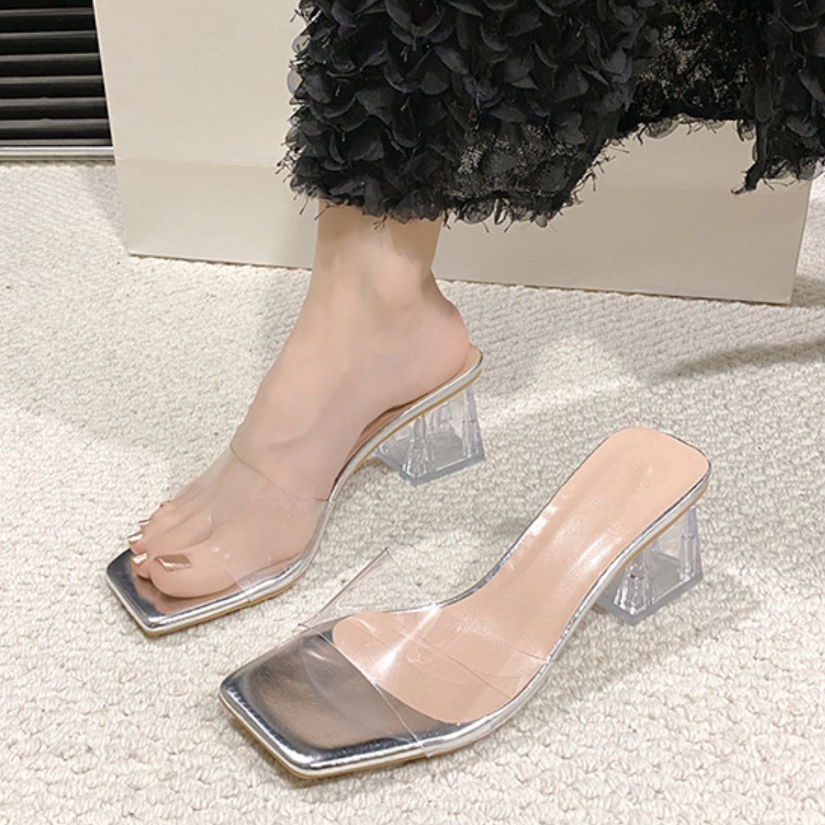 Open Toe Block Heel Sandals - Flip Flop Dynasty